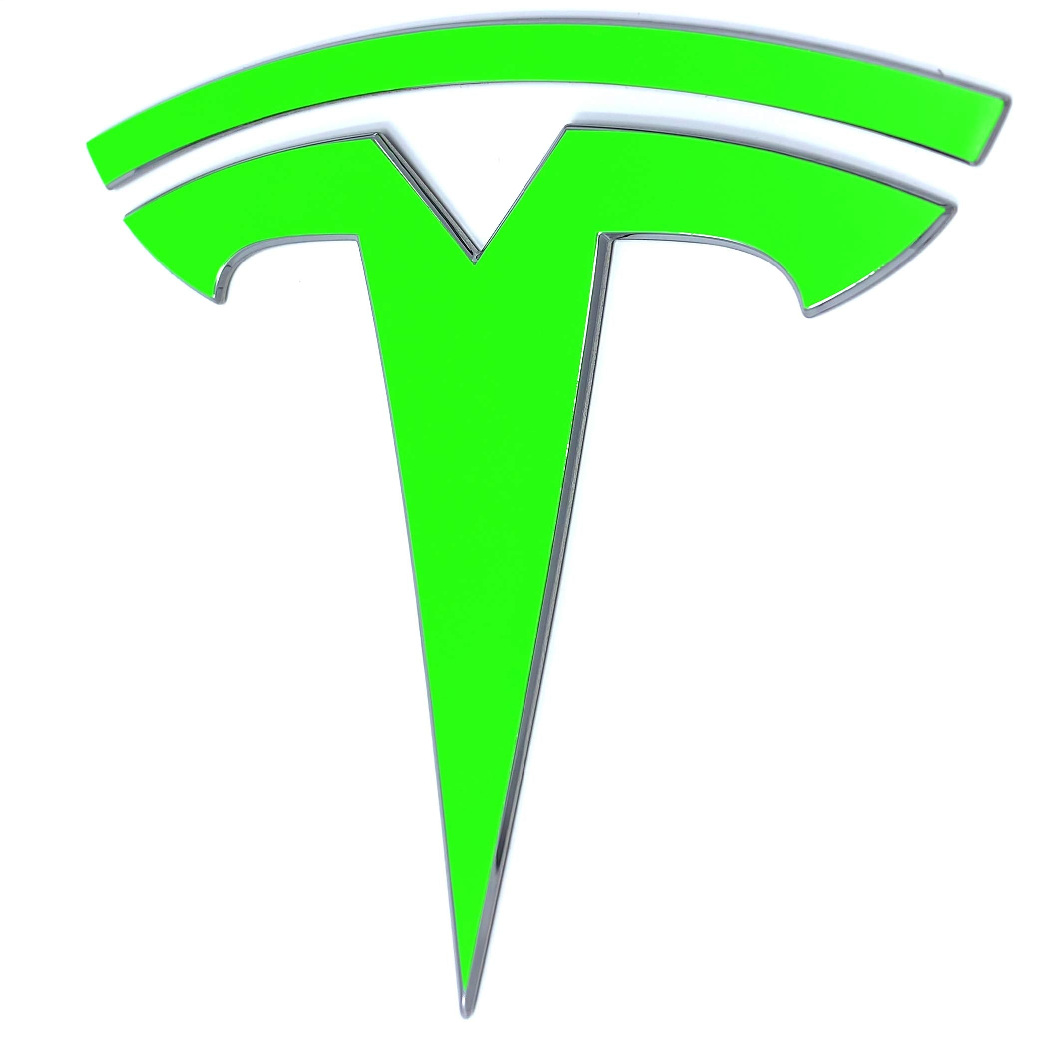 Custom Cut Graphics Logo Decal Wrap for Tesla Model 3 (Neon Green)