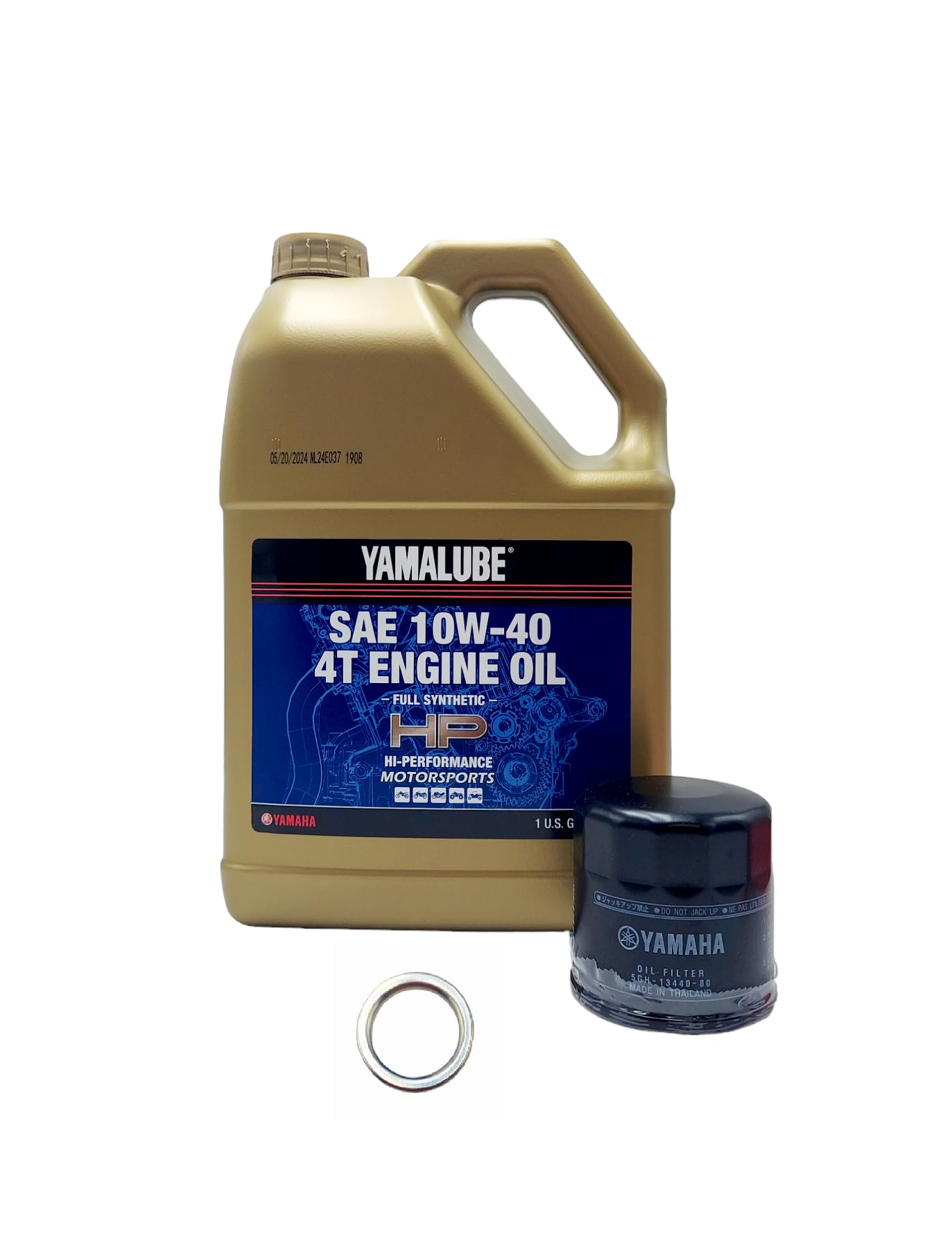Yamaha R1 (1998-1999) all Models Oil Filter Change Kit Yamaha Part# 3FV-13440-30-00 and 4 Quarts All Purpose LUB-10W40-FS-12