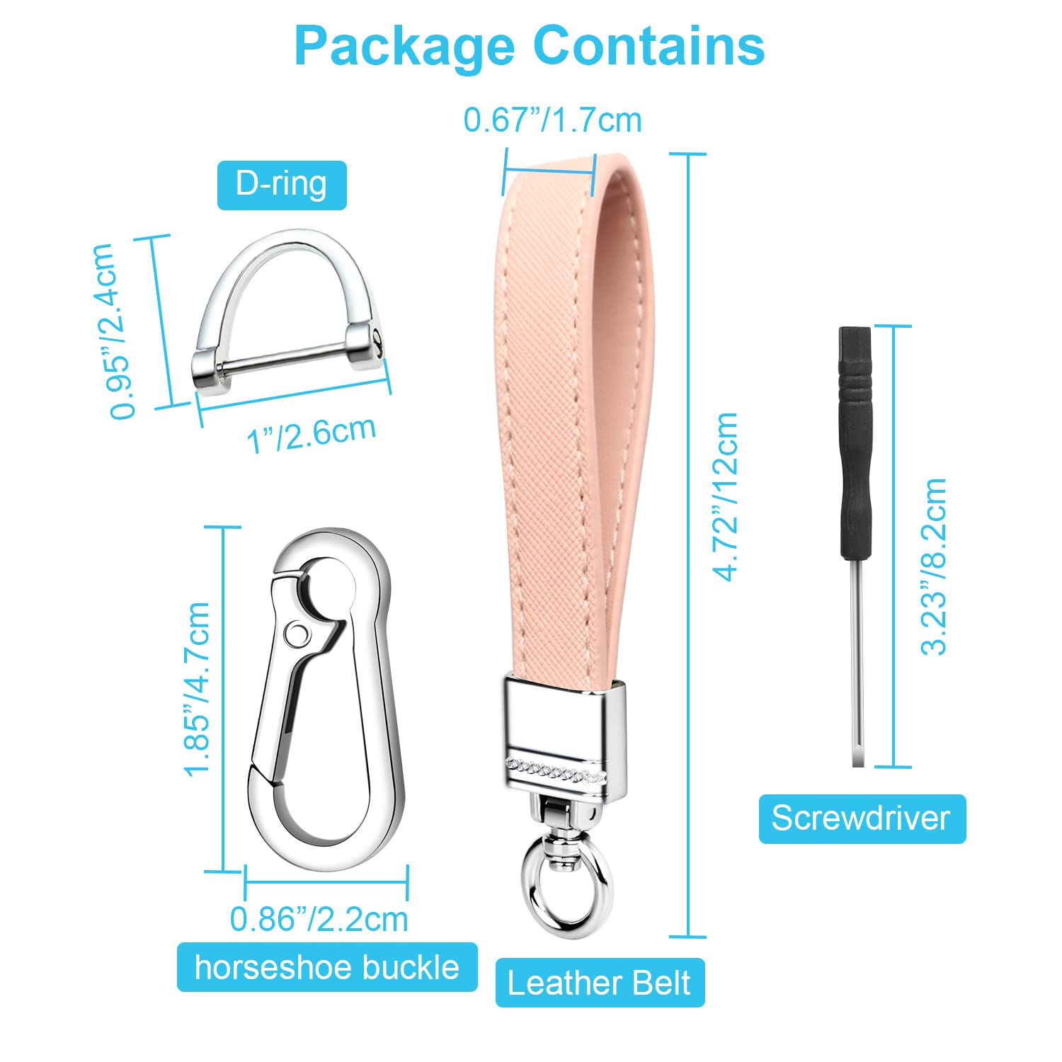 Qbuc Genuine Leather Car Keychain,Universal Heavy Duty Metal Key Chain Accessories,Car Fob Key Keychain Holder With 360 Degree R