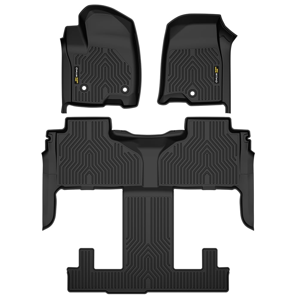 G-PLUS Floor Mats Liners Compatible with Chevy Tahoe/GMC Yukon 2021-2023 Cagro Liner All Weather Full Cover Protection Front & 2