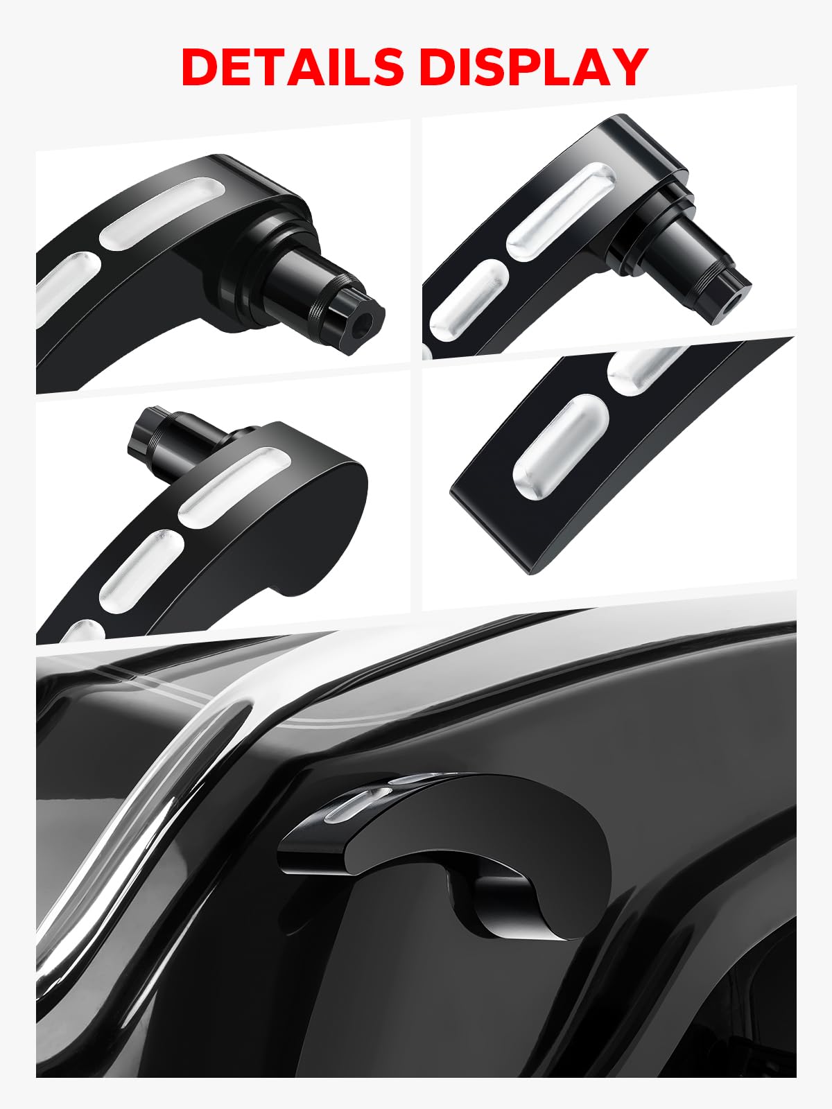 Amazicha Black Saddlebag Latch Kit Saddle Bag Lifters Compatible For Harley Davidson Touring Street Glide/Electra Glide/Road Glide/Road King/Ultra Limited Flhr Flht Flhtk Flhx Flhxs 2014-2024