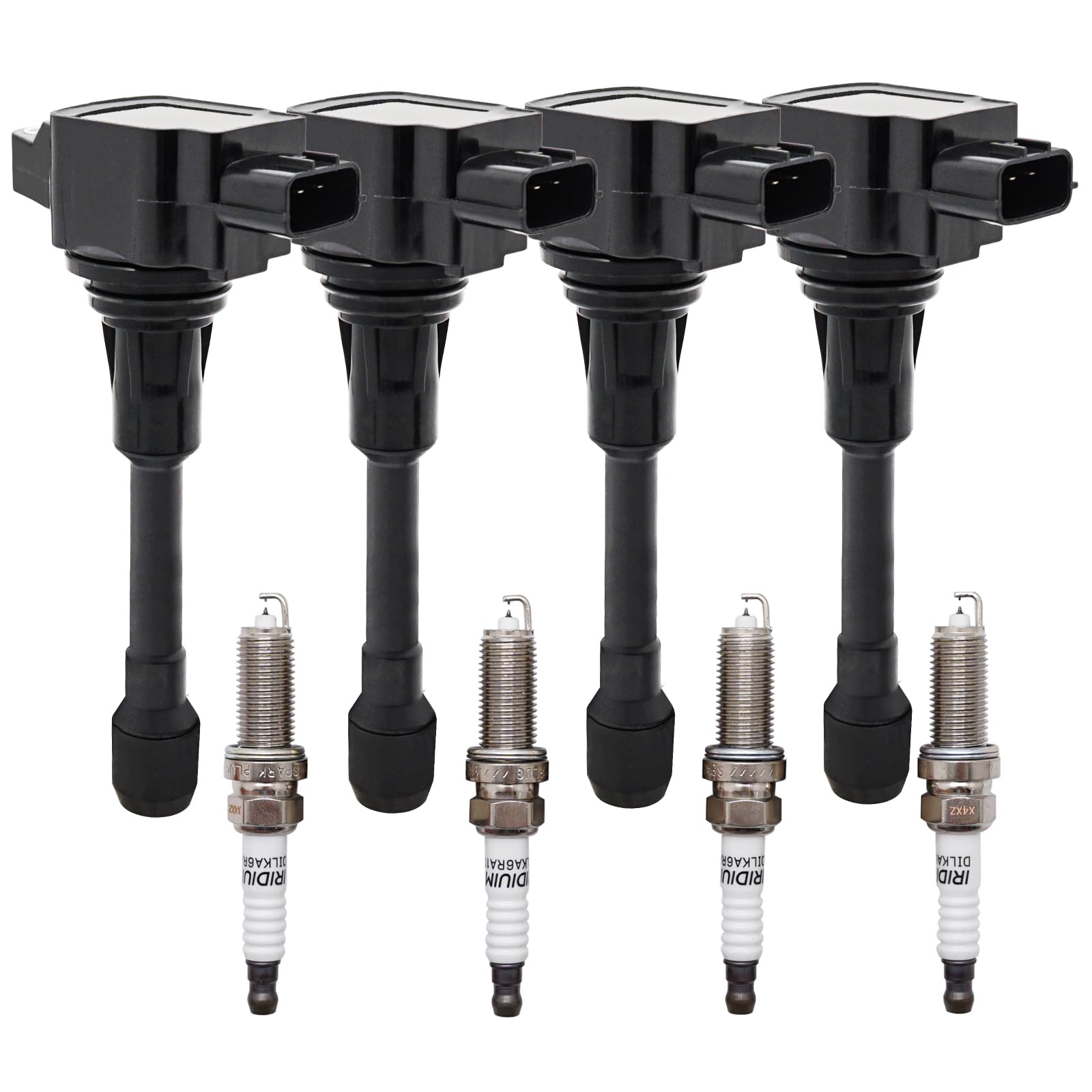 Uf549 Ignition Coil Packs & 9029 Double Iridium Spark Plug Compatible With 2007-2019 Nissan Altima Versa Sentra Rogue Cube Nv200