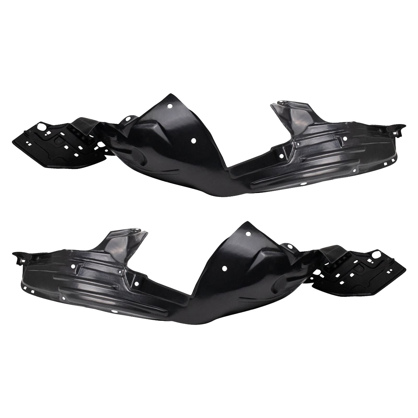 Trq Front Inner Fender Liner Set Compatible With 2009-2013 Honda Fit Ho1248132 Ho1249132