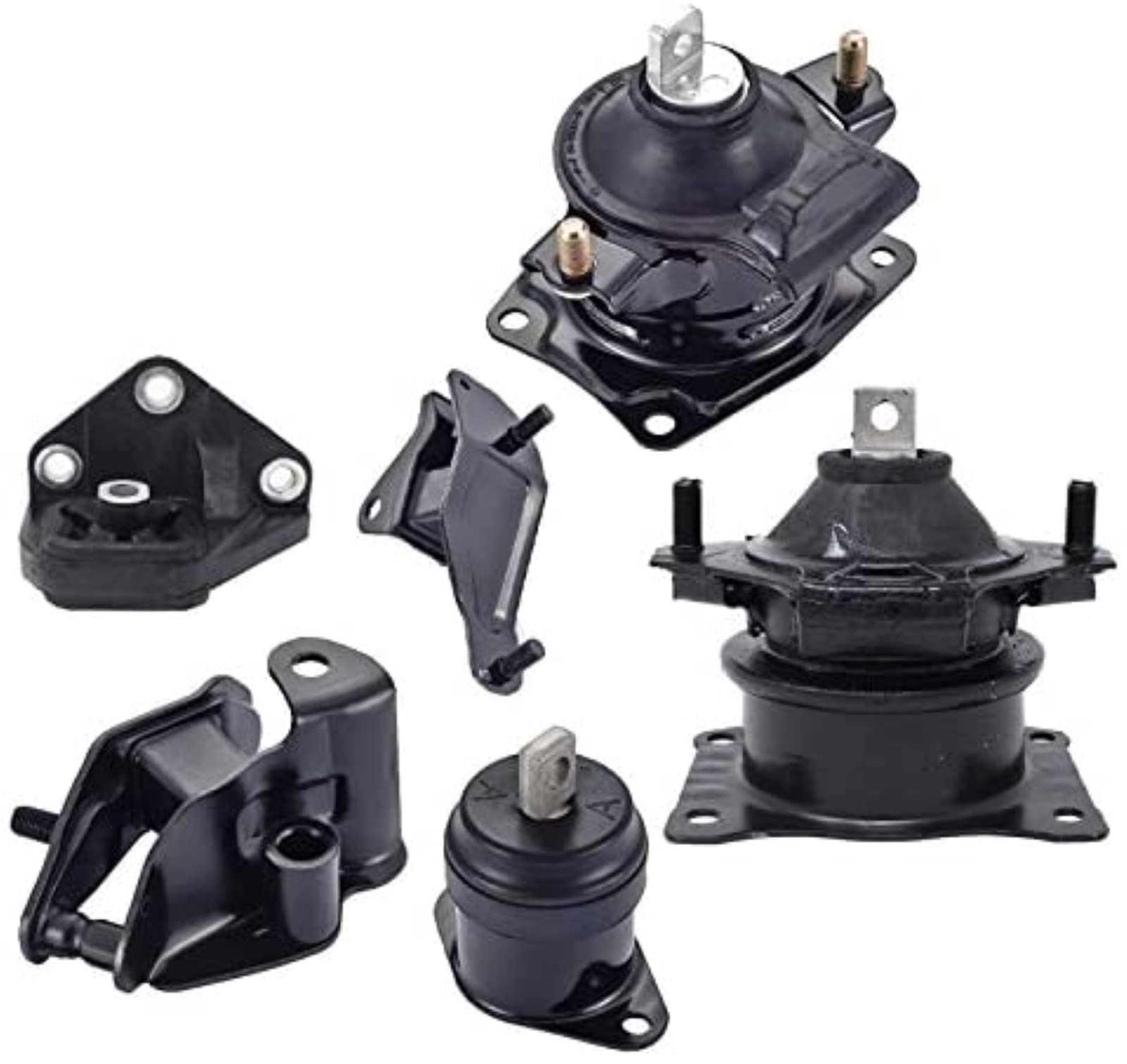 ENA Engine Motor and Trans Mount Set of 6 Compatible with Honda 2003 2004 2005 2006 2007 Accord 2.4L Automatic Trans Replacement
