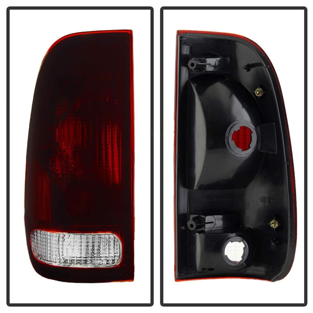 Acanii - For 1997-2003 Ford F150 99-07 F250 F350 Superduty Red Smoke Tail Lights Brake Lamps
