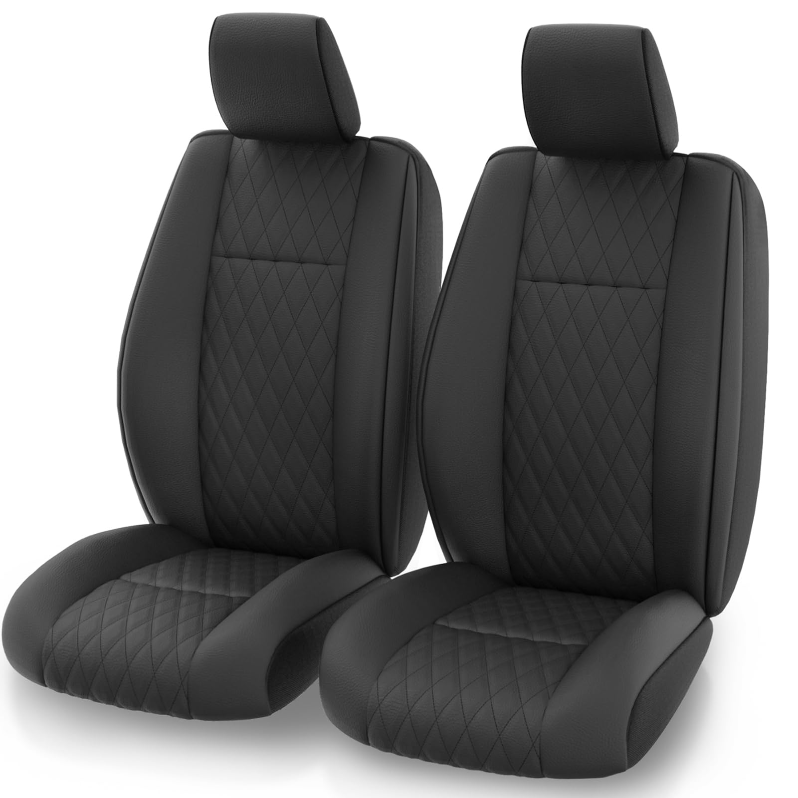 Giant Panda Front Seat Covers For Jeep Wrangler Jl 2018-2024 Sahara Sport Rubicon Unlimited Willys, 2/4 Door,Faux Leather Seat P