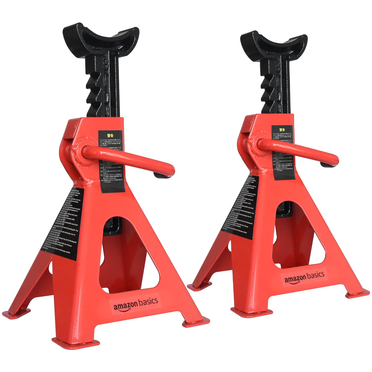 Amazon Basics Steel Jack Auto Stands, 6 Ton Capacity, 1 Pair - SW-STJK06
