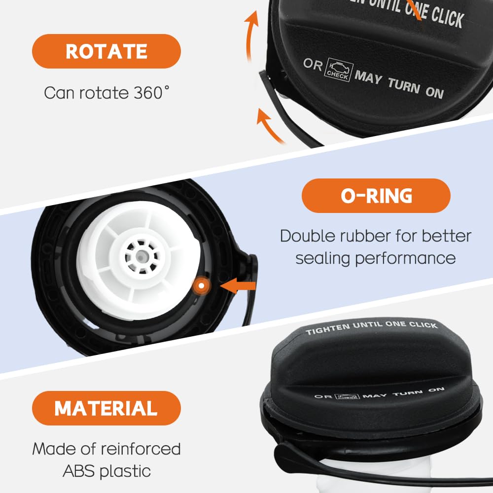 Fuel Tank Cap Gas Cap Compatible with Hyundai Accent Azera Elantra GT Entourage Equus Genesis Coupe Santa Fe Sonata Tucson Velos