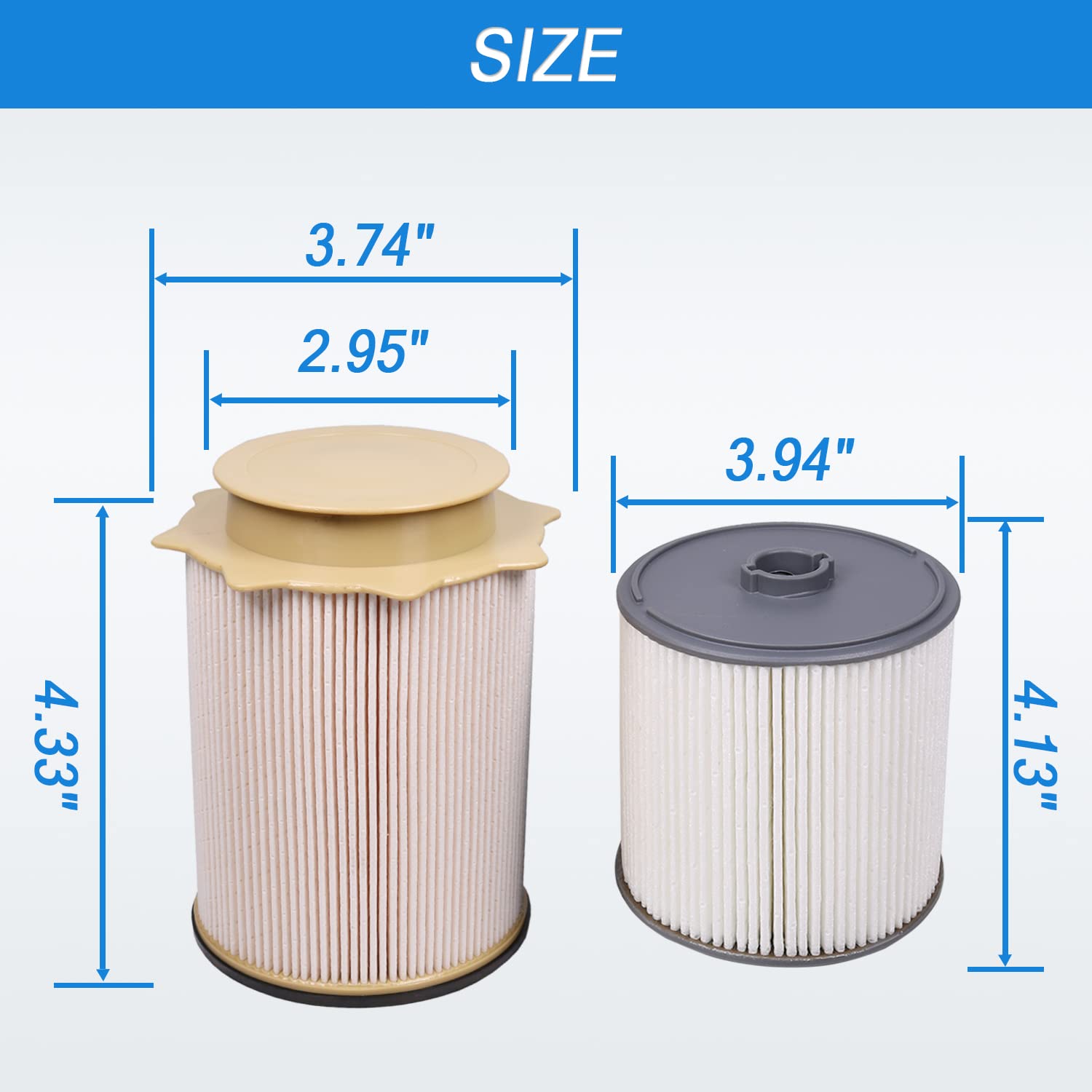 Carmocar Fuel Filter Water Separator Set 68157291Aa And 68436631Aa Replacement For 2019-2024 Ram 2500 3500 4500 5500 6.7L Turbo