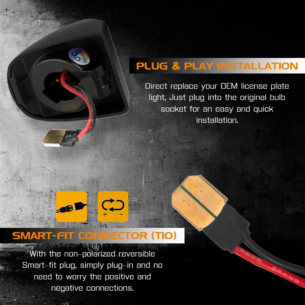 Maxhawk Red Oled Neon Tube Led License Plate Light Lamp Assembly Replacement For Chevy Silverado Tahoe Suburban Gmc Sierra 1500 2500 3500 Yukon Xl Cadillac Escalade