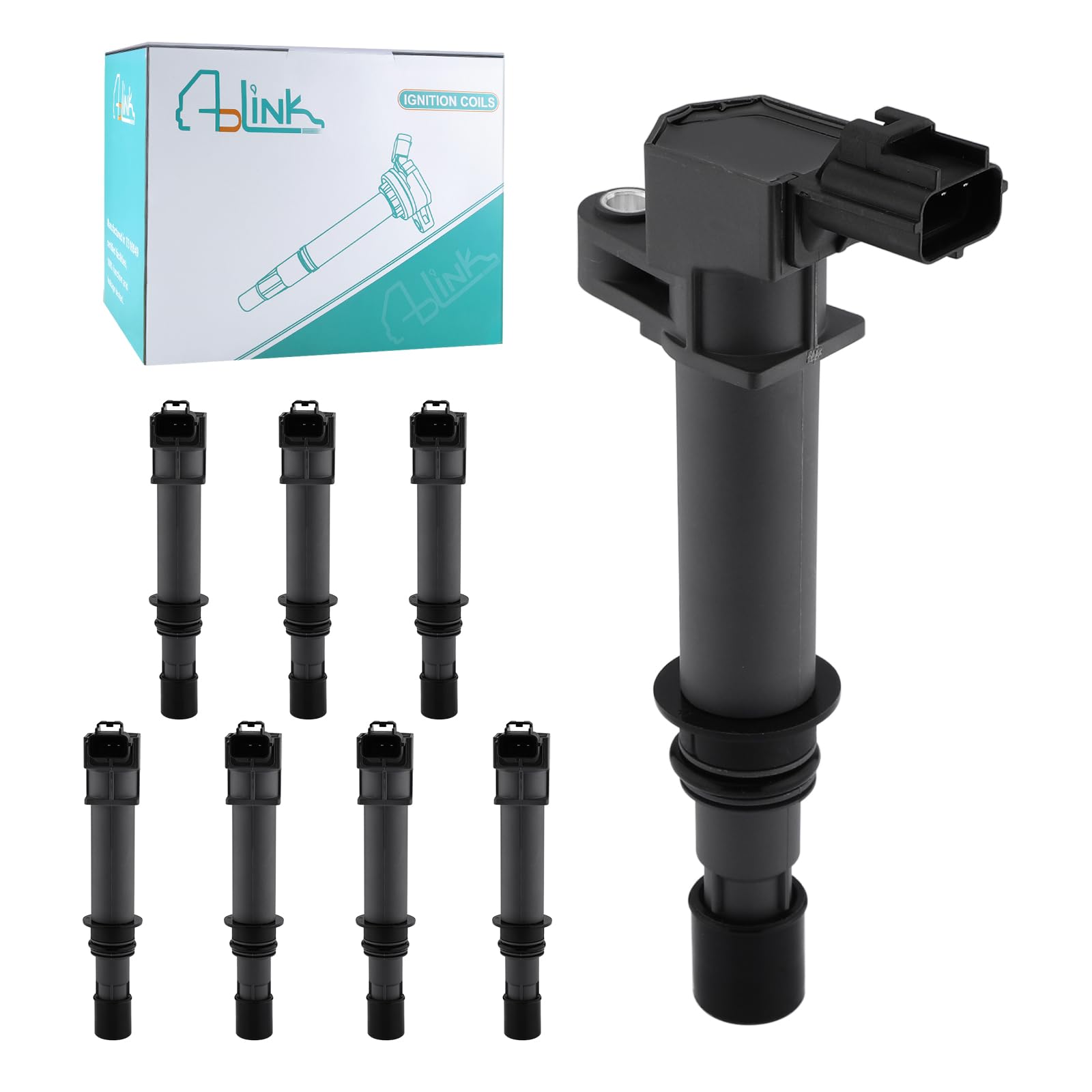 Aulink Uf270 Set Of 8 Ignition Coil Pack 3.7L 3.9L 4.7L For Jeep Commander Grand Cherokee Liberty,For Dodge Ram 1500 Dakota Dura