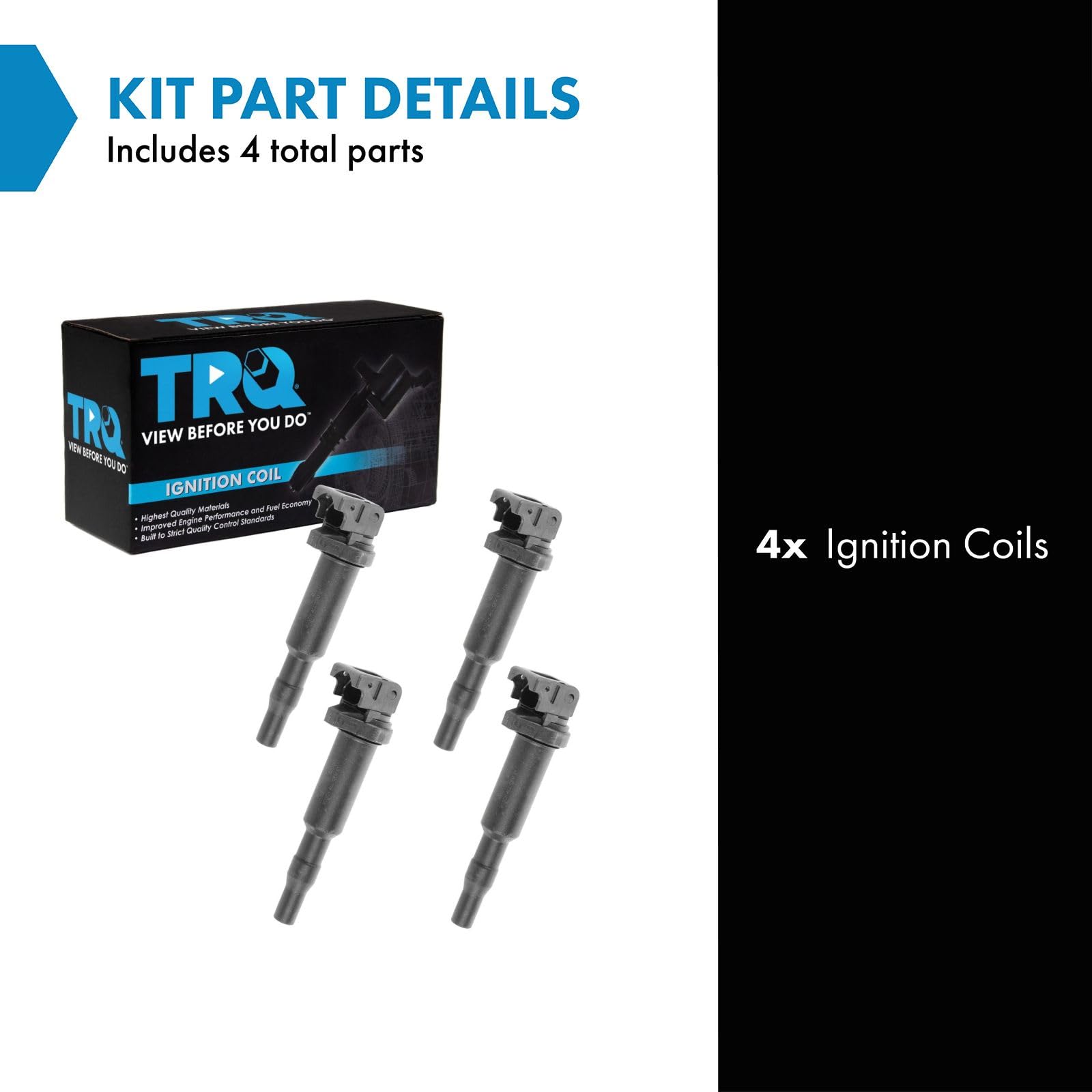 Trq Ignition Coil Set Compatible With 12-18 Bmw 05-13 Mini