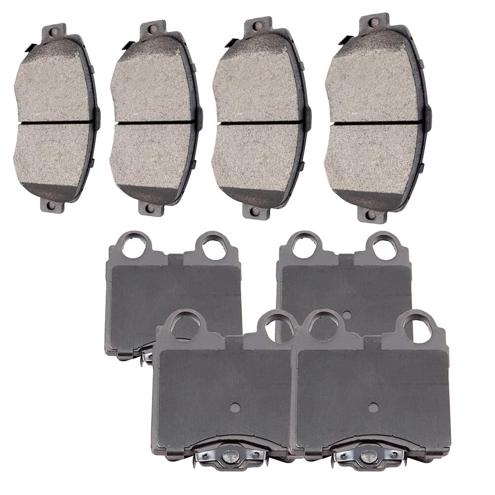 Automuto 8Pcs Ceramic Disc Brake Pads Set - Front & Rear, Fits Lexus Gs300, Gs400, Gs430, Is300, Sc430