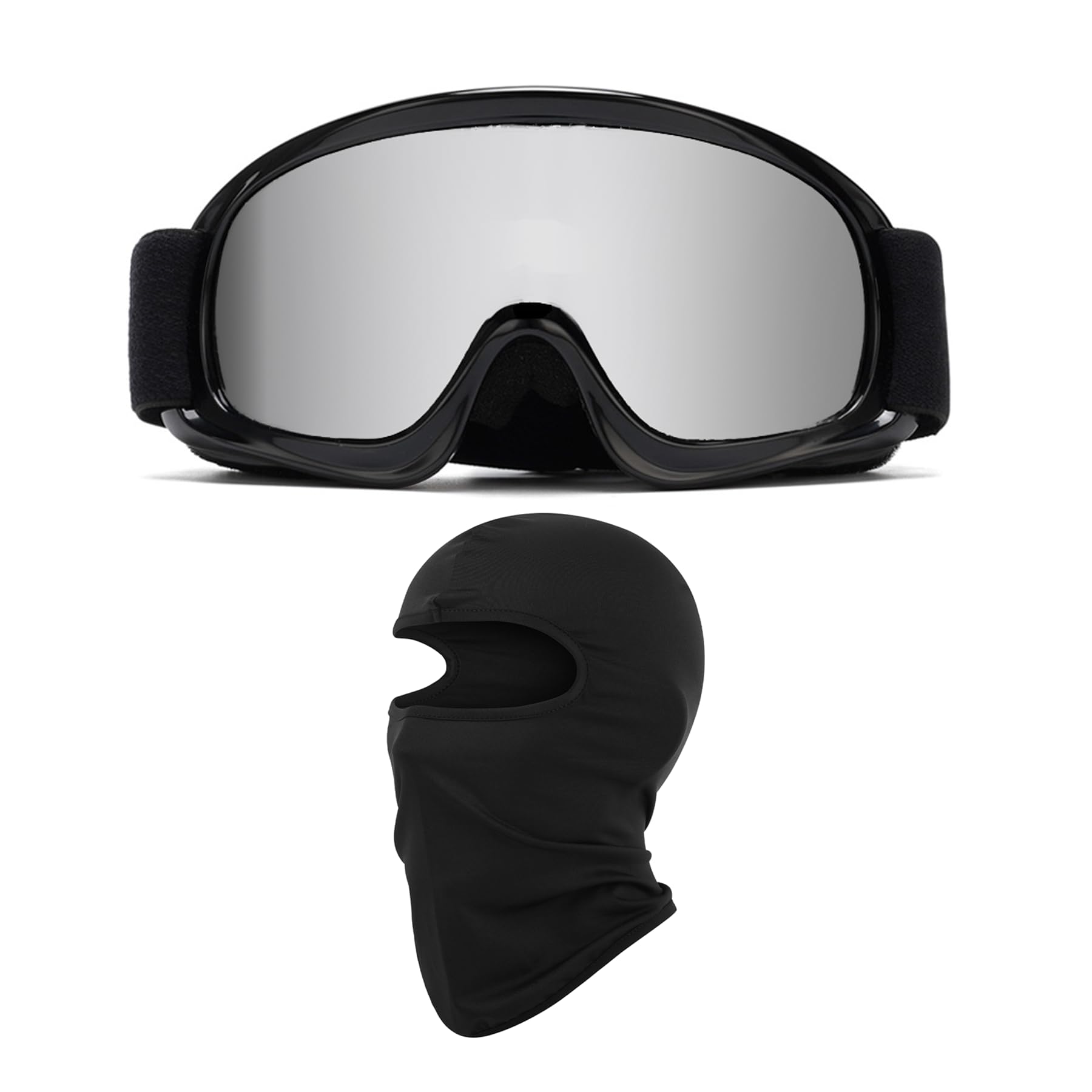 LJDJ Kids Dirt Bike Goggles ATV Motorcycle Off-Road Riding Motocross Glasses with Sun UV Protection Balaclava Full Face Cover (B