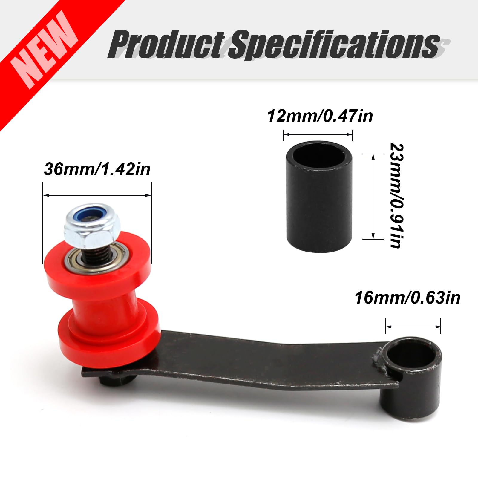 Syowada Chain Tensioner Replacement For Coolster Atv Go Kart 4 Wheeler 110Cc 125Cc 150Cc 200Cc 250Cc That Use 420 428 And 530 Chain Slider Tensioner Adjuster Roller Guide With Spring