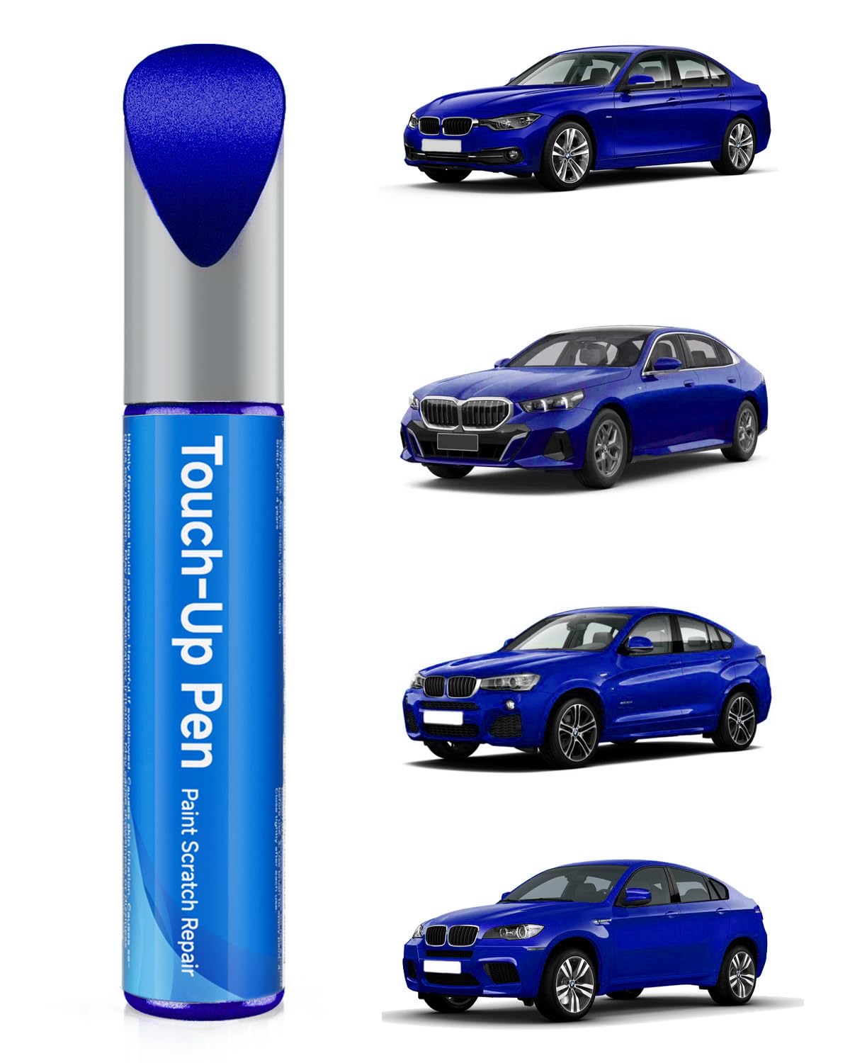 TESLAUNCH Touch Up Paint for BMW, Automotive Black Car Paint Pen Scratch Repair (Single Pen, Portimao Blue (C31))