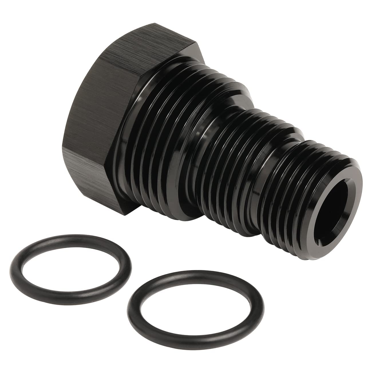 Podavelle 1/2-28 Female To 3/4-16 13/16-16 3/4 Npt Male Hose Adapter Reducer Fitting Connector Aluminum Black