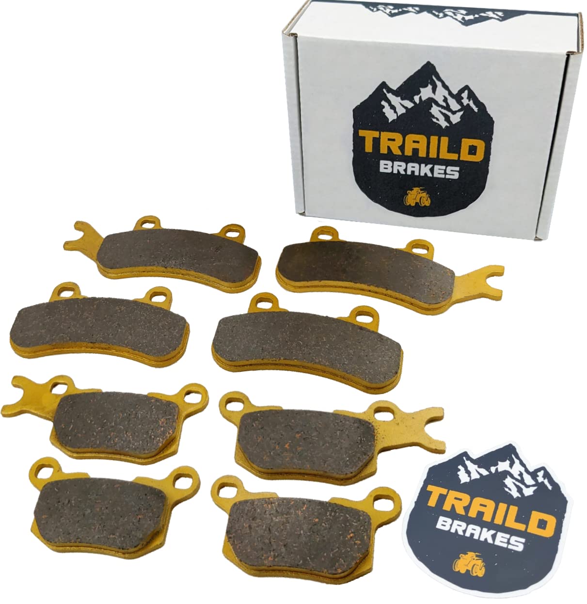 Can-Am Defender (3-Seater) Hd7 Hd8 Hd9 Hd10 Ceramic Brake Pad Set 2016, 2017, 2018, 2019, 2020, 2021, 2022, 2023, 2024