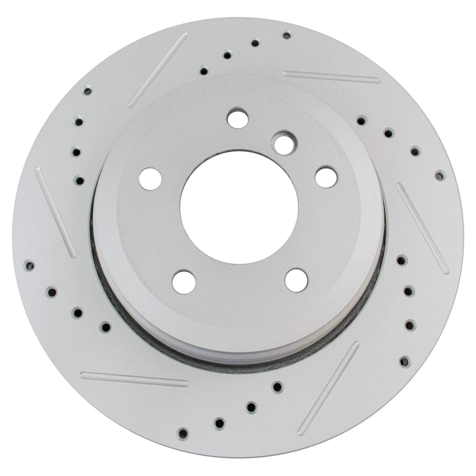 Trq Rear Performance Brake Rotors Set Premium G-Coated Compatible With 2004-2007 Bmw 525I 2008-2010 528I 530I