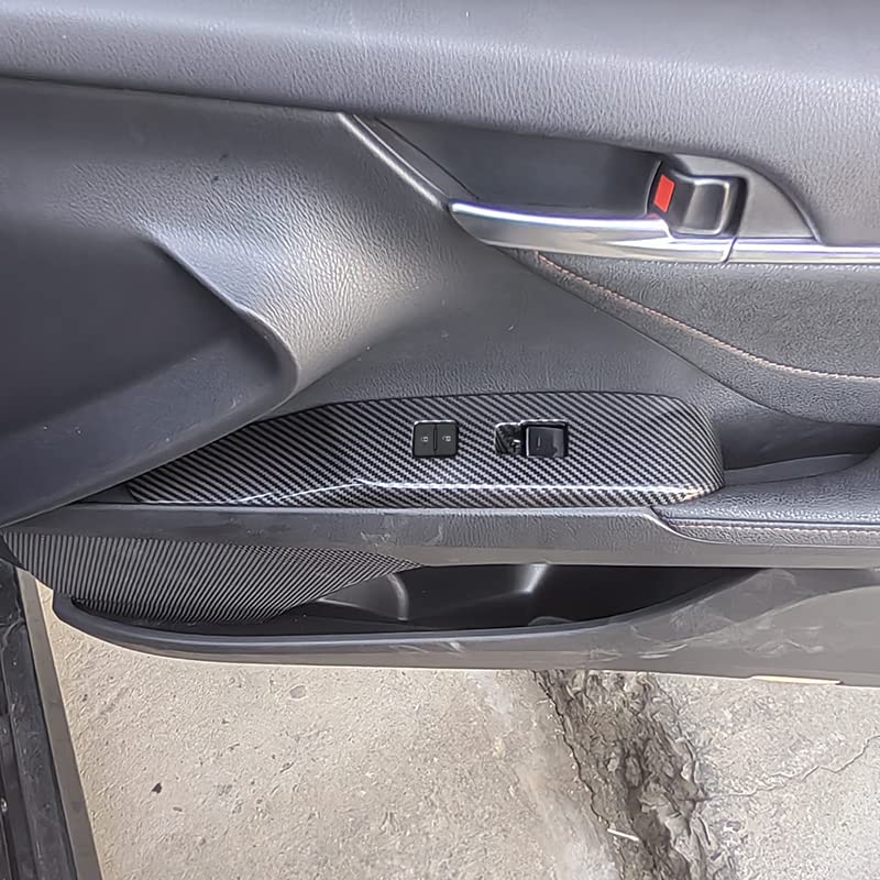 Kolya Interior Door Window Switch Panel Cover Window Control Button Trim for Toyota Camry 8th Gen Accessories 2018 2019 2020 202