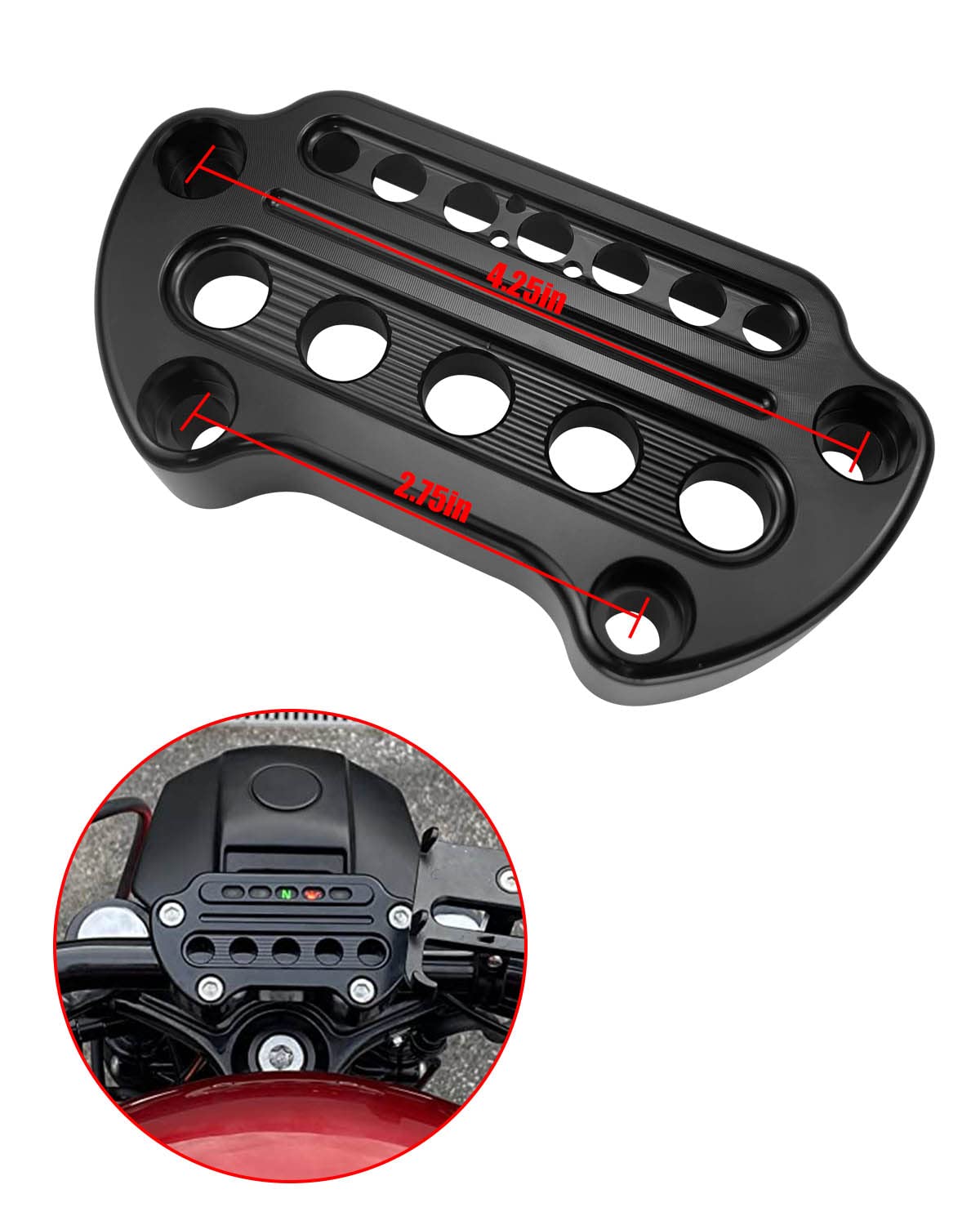 Emiho Side Mount Instrument Bracket And Speedometer Relocation Cover Compatible With Harley Davidson Sportster Xl Models 1993-20