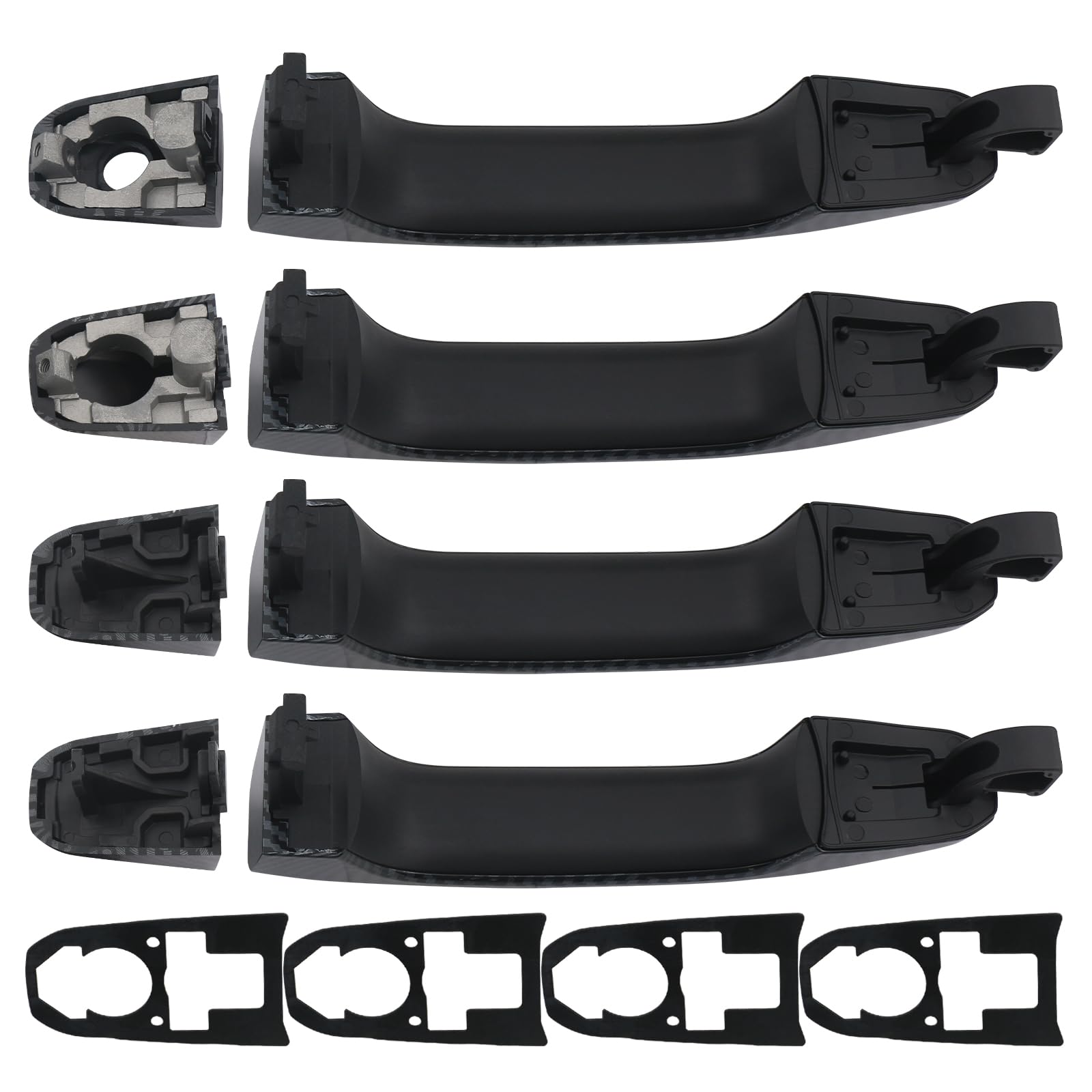 APPERFiT Exterior Door Handle (Carbon Fiber) Compatible with 2014-2020 Chevy Chevrolet Silverado Suburban Tahoe, GMC Sierra Yuko