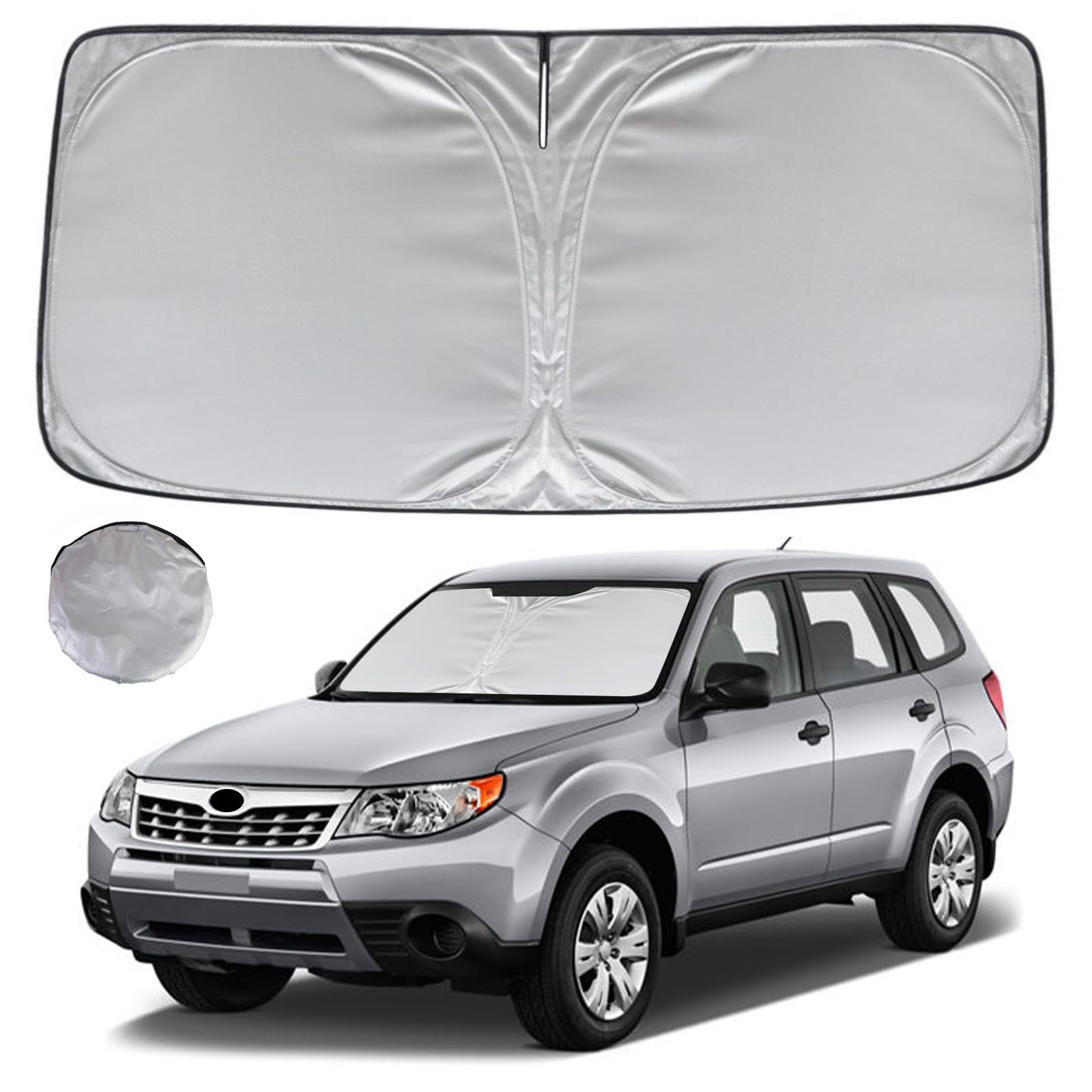 Kayzt Windshield Sun Shade For 2009-2013 Su-Baru Forester Foldable Sunshade Front Window Custom Fit Car Accessories