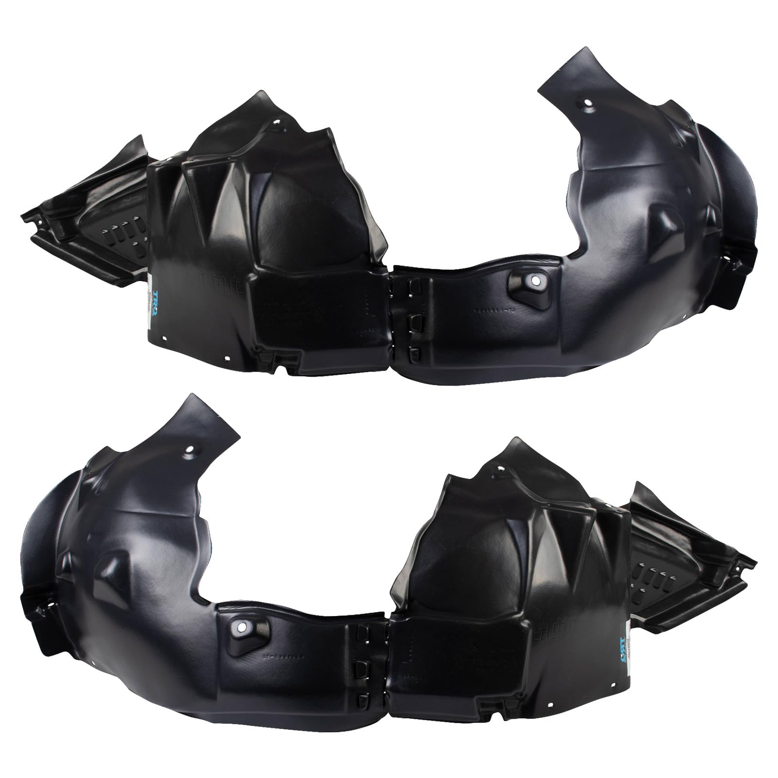 Trq Front Inner Fender Liner Set Compatible With 2012-2016 Chevrolet Sonic Gm1248236 Gm1249236