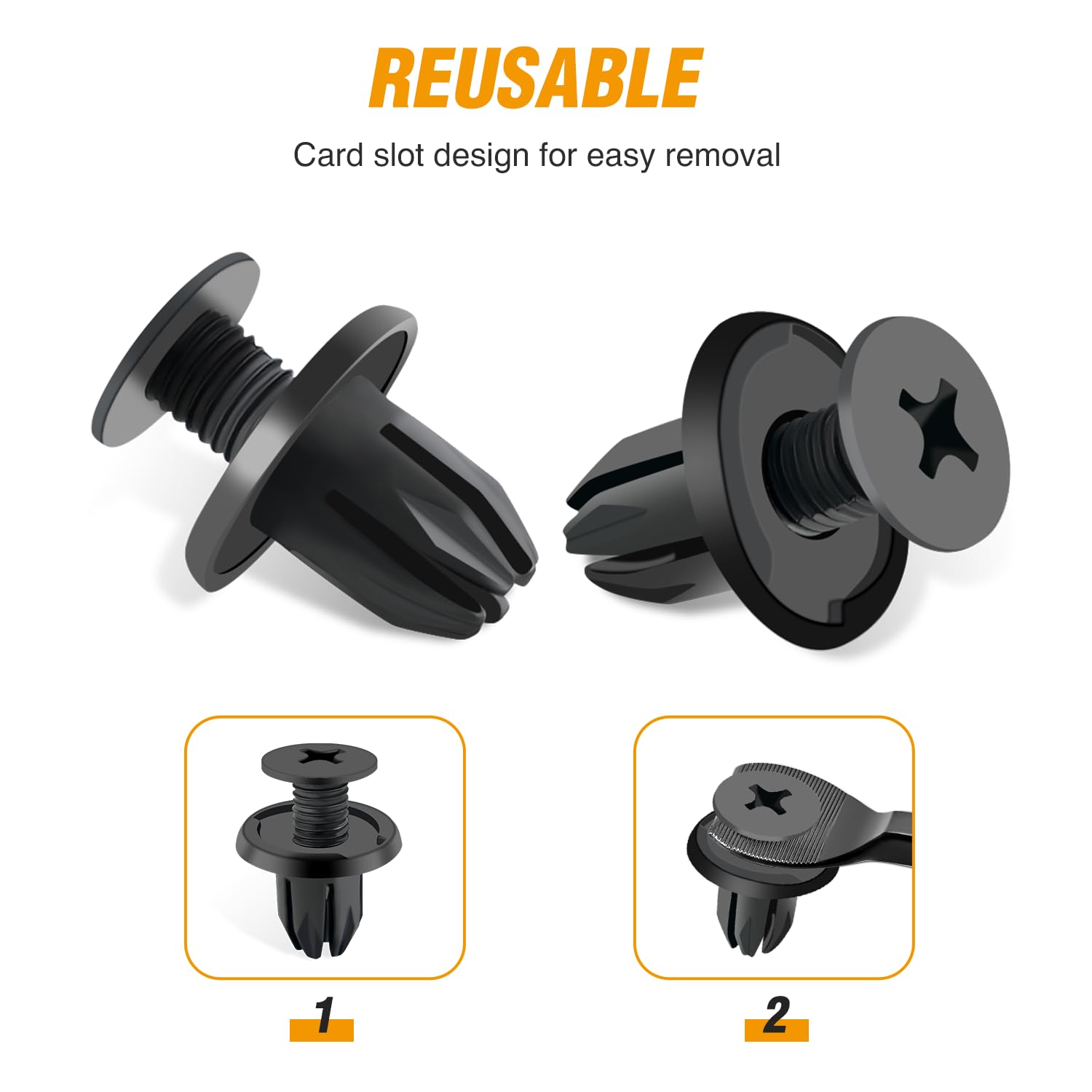 Gooacc 130Pcs Body Interior And Exterior Retainer Fastener Clip Rocker Moulding Clip W/Sealer For Mini Cooper 51-71-7-127-742 07