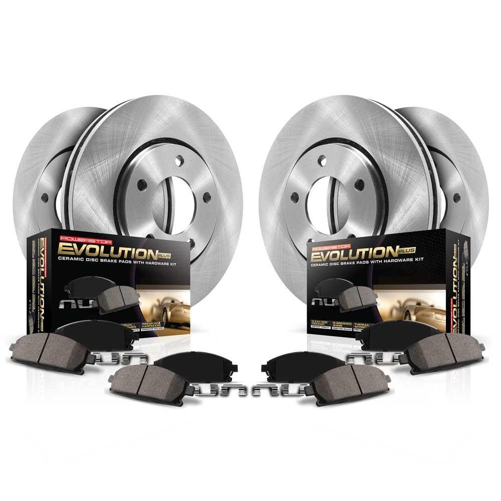 Power Stop Koe718 Autospecialty Front And Rear Replacement Brake Kit-Oe Brake Rotors & Ceramic Brake Pads For Mazda Miata 1990-1