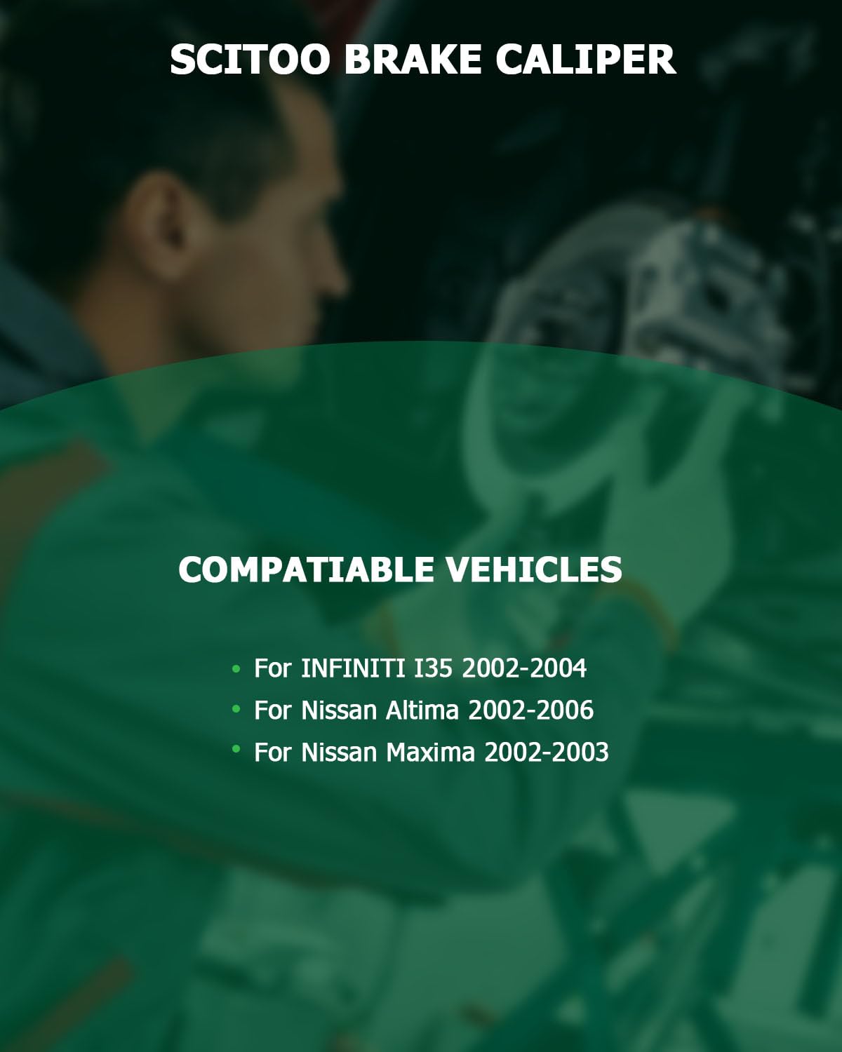 Scitoo Front Brake Caliper With Bracket 19B2690, 19B2691 Compatible For Infiniti I35 2002-2004, For Nissan Altima 2002-2006, For