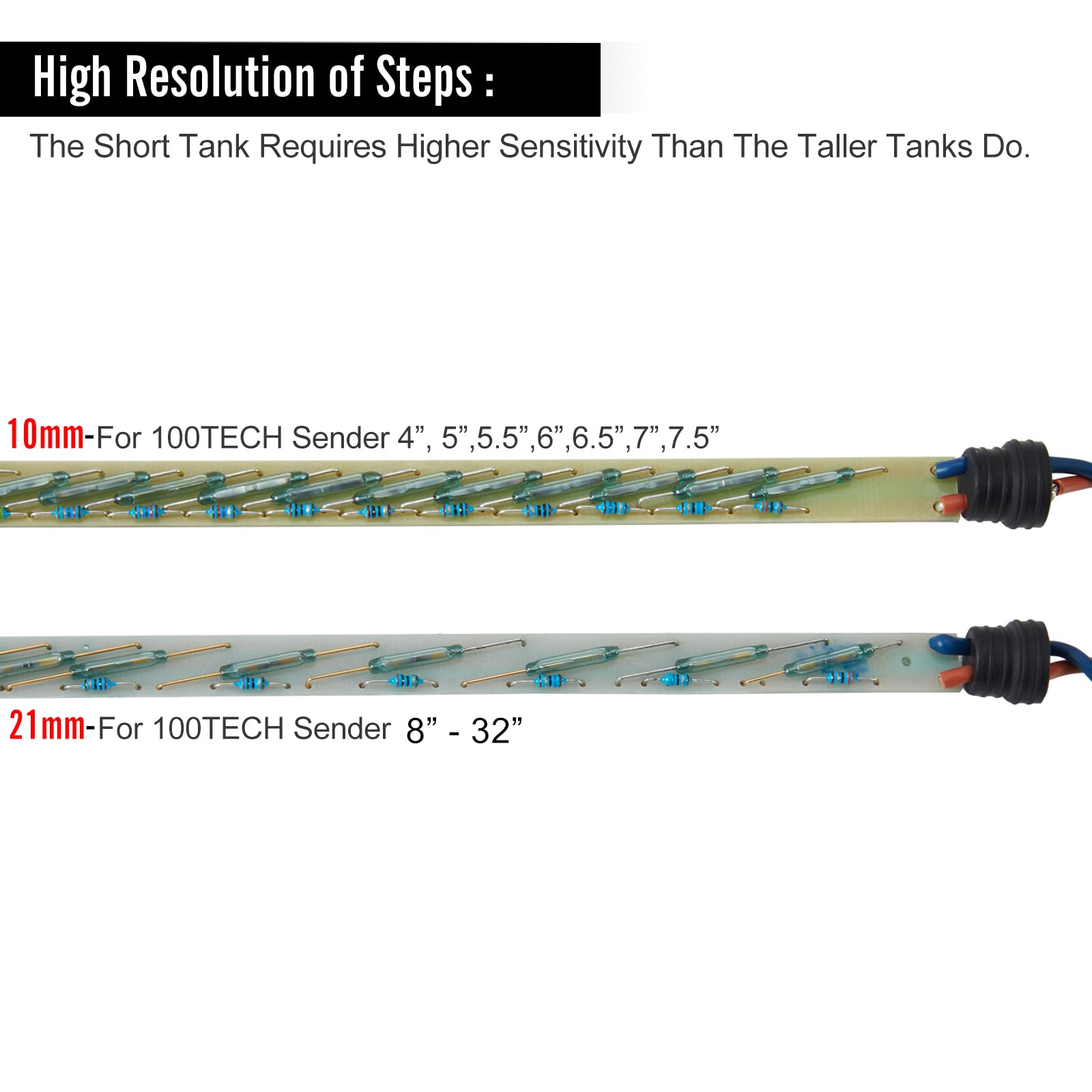 100TECH Fuel Level Sending Unit 32''(813mm) Fuel Sender Water Tank Sender for Vehicle RV Gas Water Level Sensor Gas Gauge Sendin