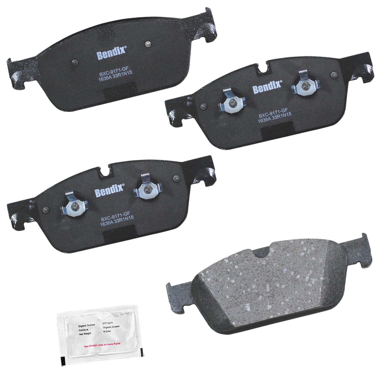 Bendix Priority1 Cfc1636A Ceramic Front Brake Pads For Mercedes-Benz Gl450 2013, Gl550 2014-2013, Gle43 Amg 2019-2018, Gle550E 2