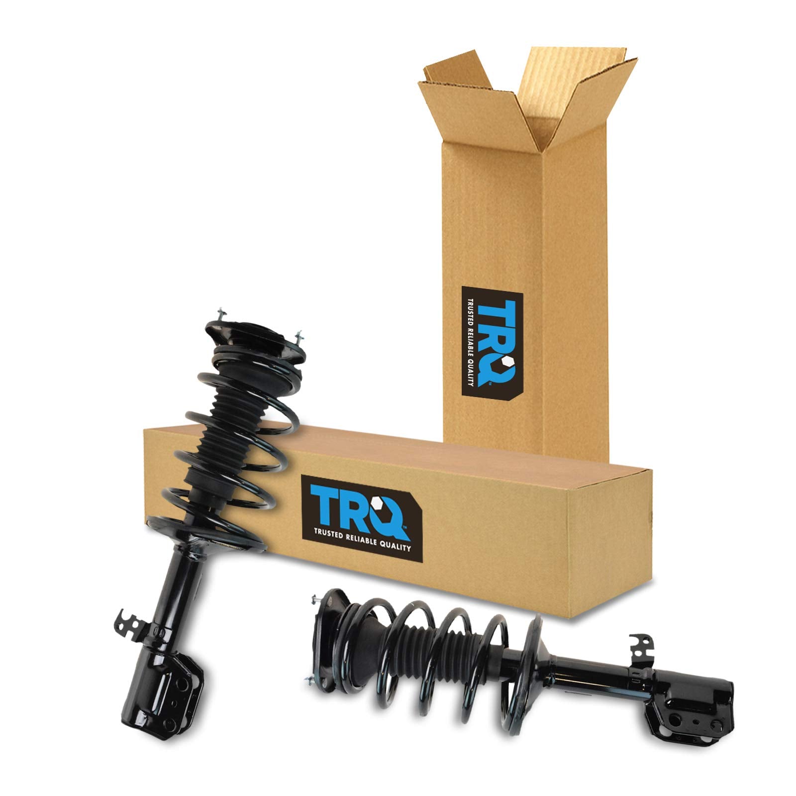Trq Front Strut & Coil Spring Assembly Set Driver & Passenger Sides Compatible With 03-08 Pontiac Vibe Toyota Matrix