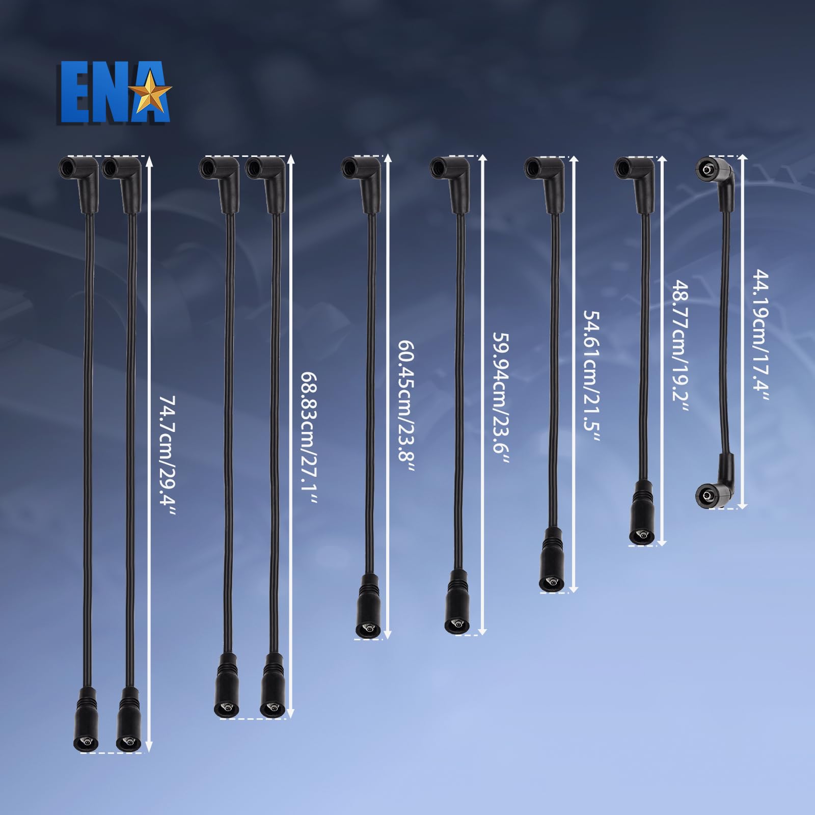 ENA Spark Plug Wire Set Compatible with Chevrolet GMC Cadillac Express Savana C2500 C3500 K2500 K3500 C1500 K1500 G3500 1500 250