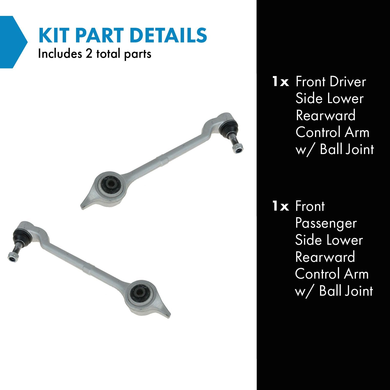 Trq Front Lower Control Arm With Ball Joint Set Compatible With 2001-2003 Bmw 525I 1997-2000 528I 530I