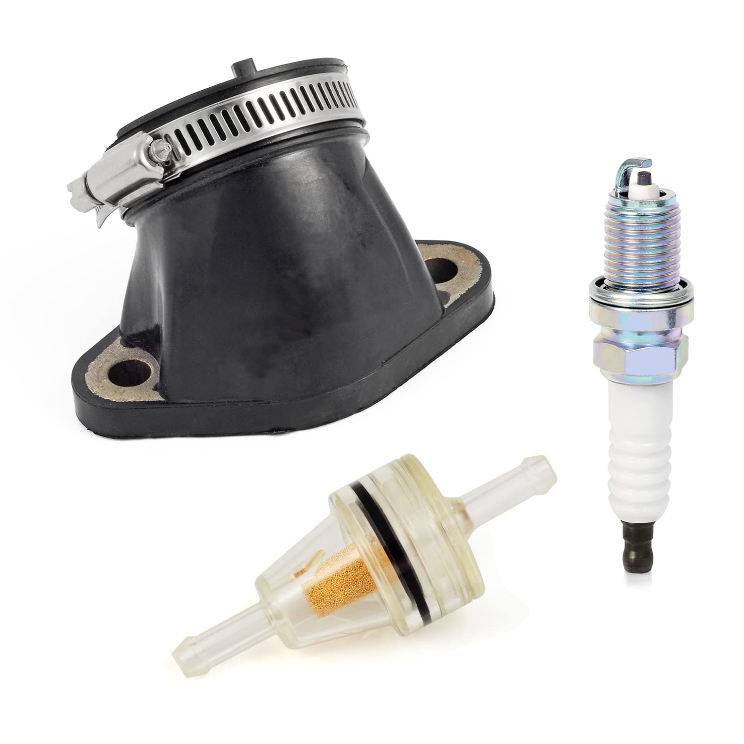 Carb Intake Manifold Boot Spark Plug For Polaris Sportsman 500 4X4 6X6(No-Ho)Magnum 425 500 Big Boss 500 Ranger 400 Sportsman 33