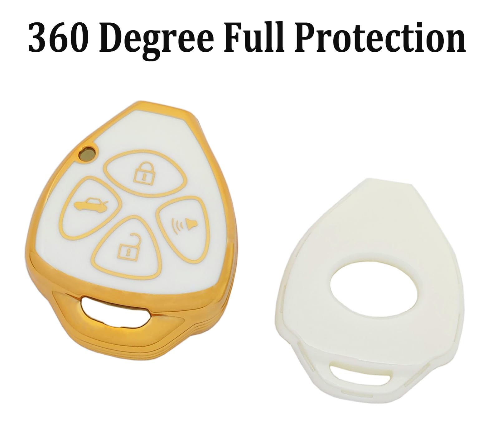 Arruweer Key Fob Cover For Toyota Soft Tpu Key Fob Case Holder Protector Compatiable With Toyota Camry Avalon Corolla Venza Acce