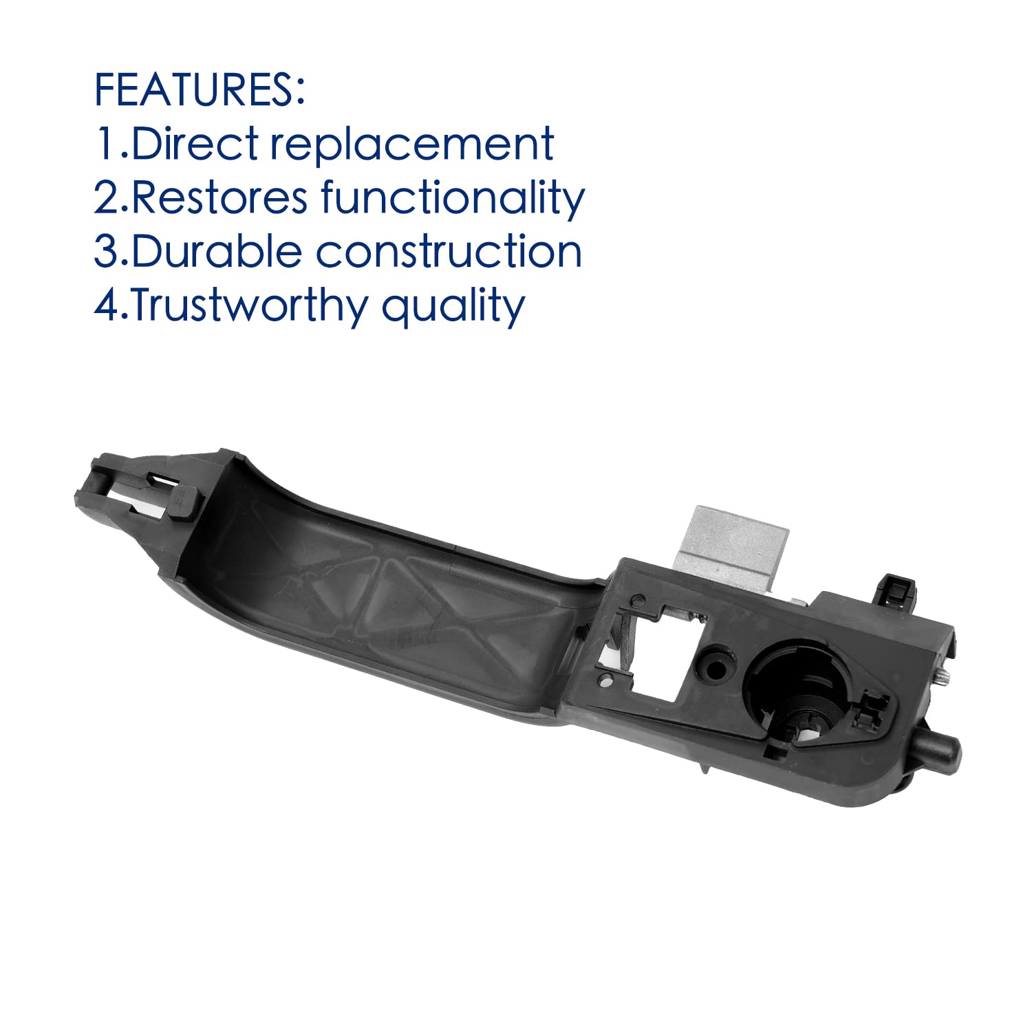 Lcyolada Front Left Exterior Door Handle Reinforcement Plate for Ford Focus 2002-2007, Black, Plastic, Model 81970