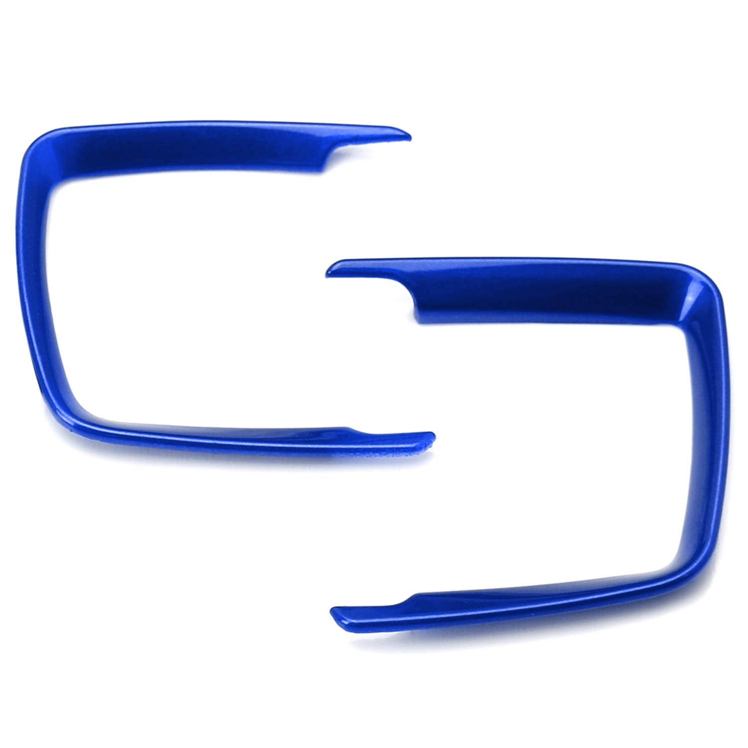 Ijdmtoy 2Pc Blue Light Switch Surrounding Decorative Trims Compatible With Bmw 2 3 4 Series X5 X6 (F22 F30 F31 F32 F33 F15 F16)