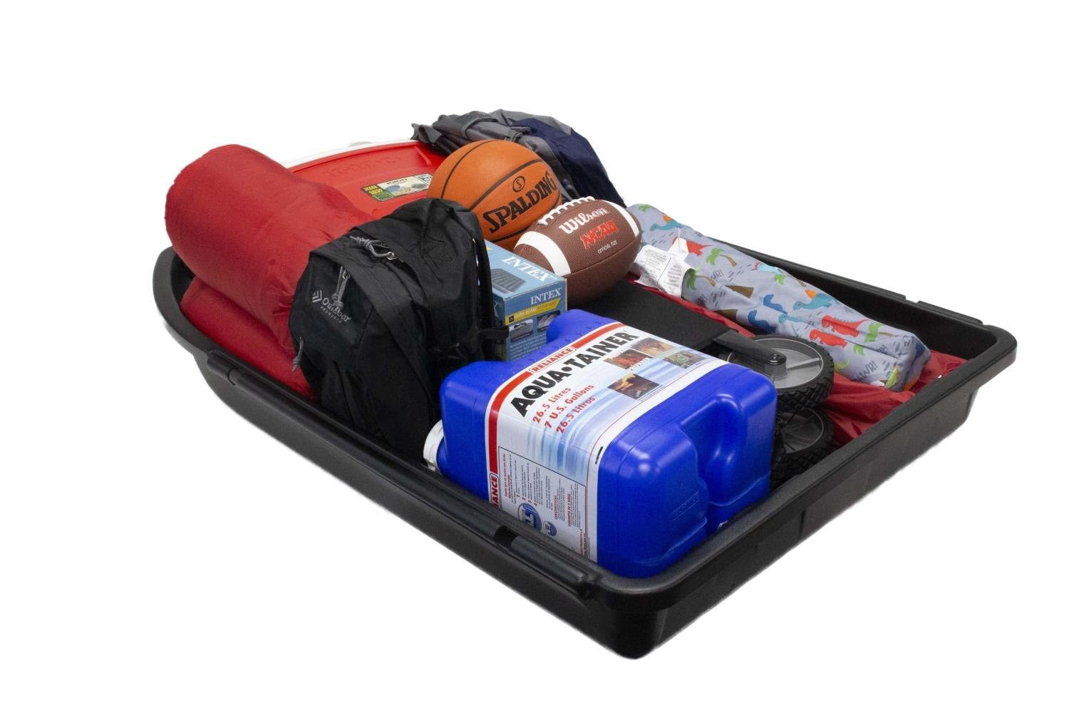 JEGS Rooftop Cargo Carrier for Car Storage - Large Roof Rack Cargo Carrier - Heavy Duty Weatherproof Storage - Made in USA - 18