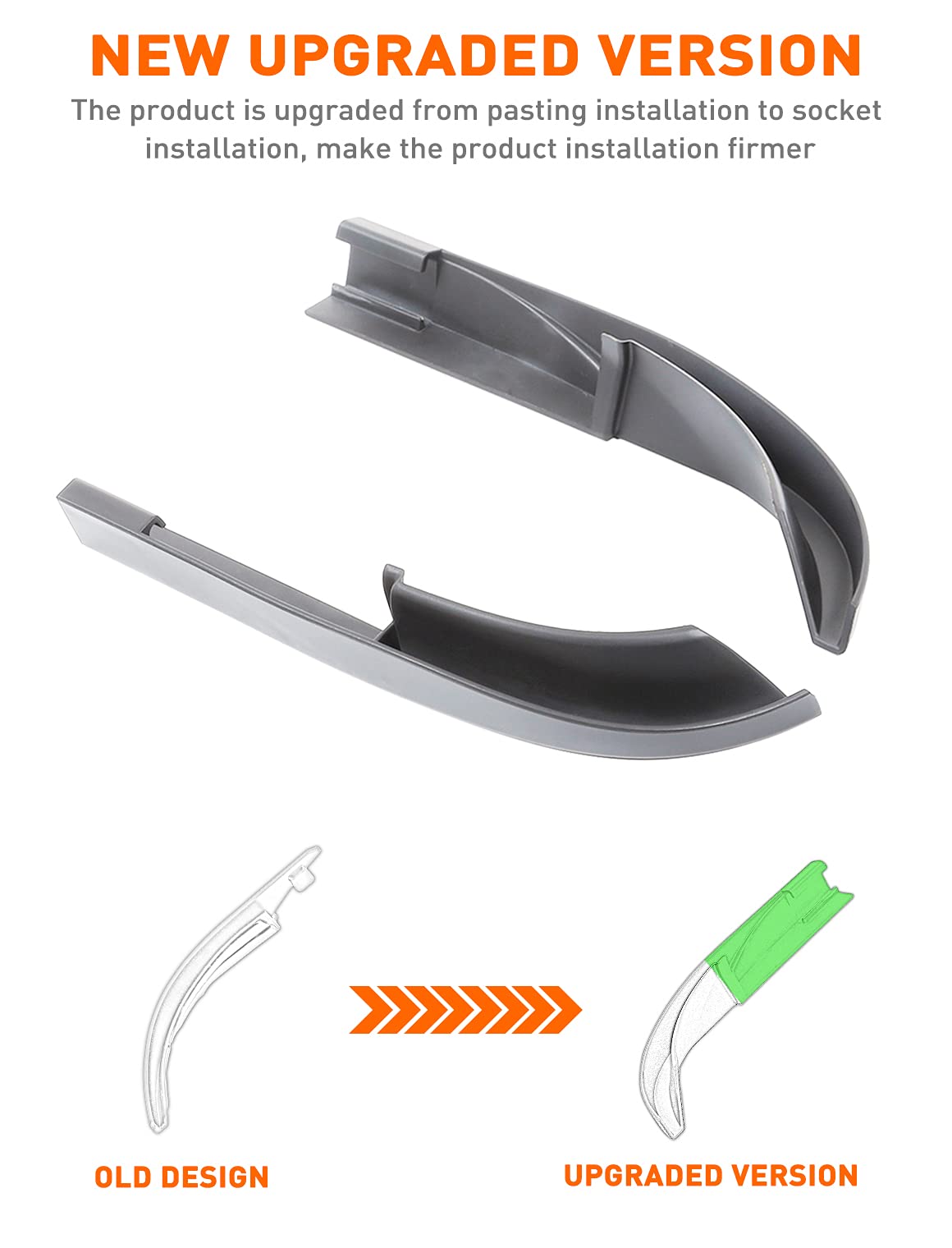 Savadicar Upgraded Version Rain Gutter Extensions, Roof Hard-Top ABS Rain Groove Diverter, Rainwater Deflector Compatible with 2