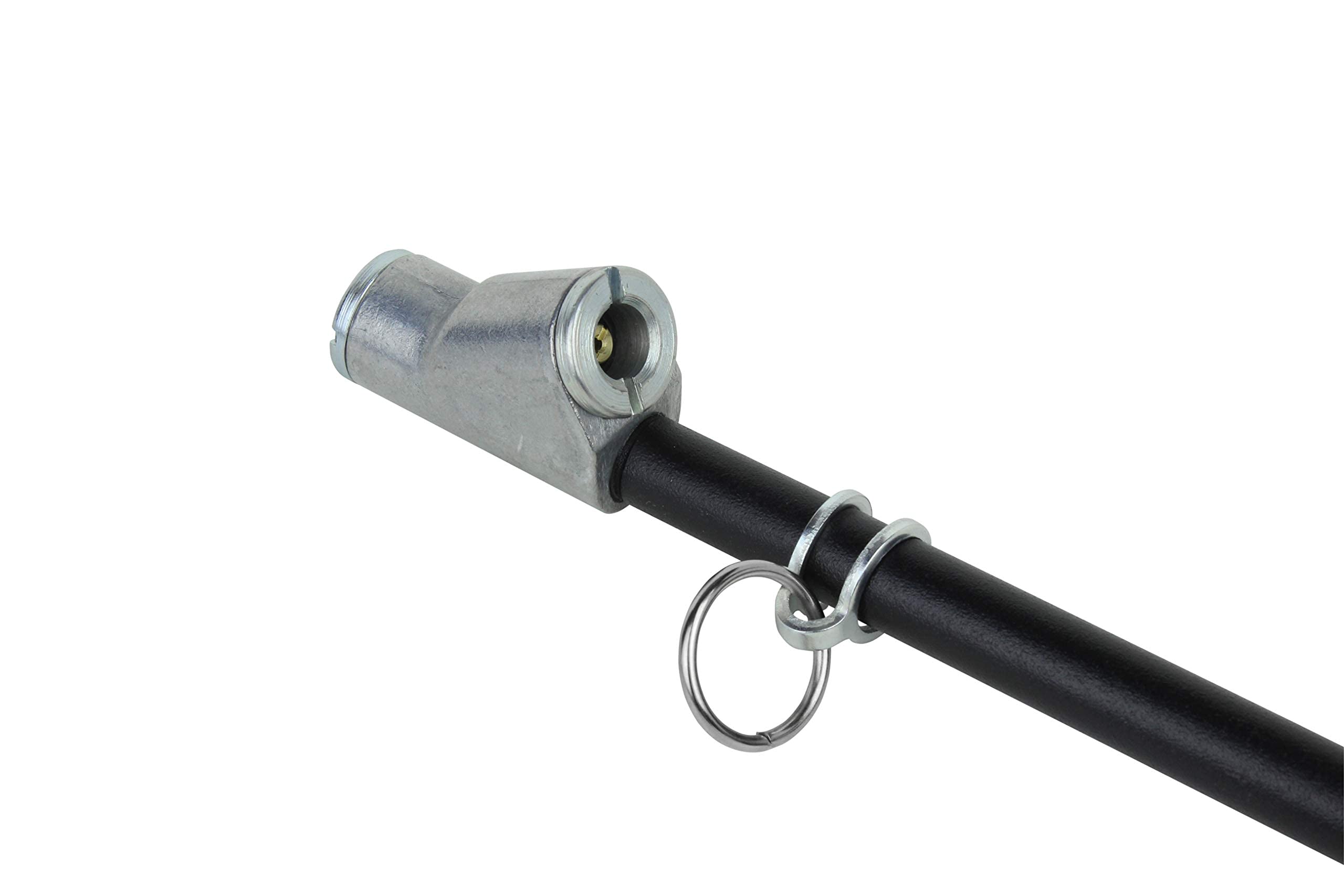 Milton 986BLK: Dual Foot Straight Lock-On Chuck Service Gauge, Non-Slip Grip Matte Black Poly -13    1-160 Psi, For Large Vehicl