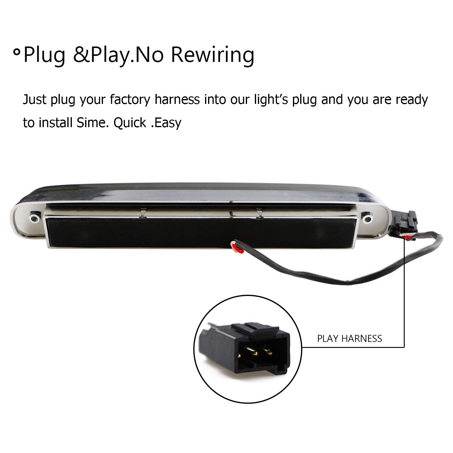 3Rd Third Brake Light For 99-16 Ford F250 F350 Super Duty/01-05 Explorer/Ranger/Mazda B Series Cargo Light Led High Mount Stop L