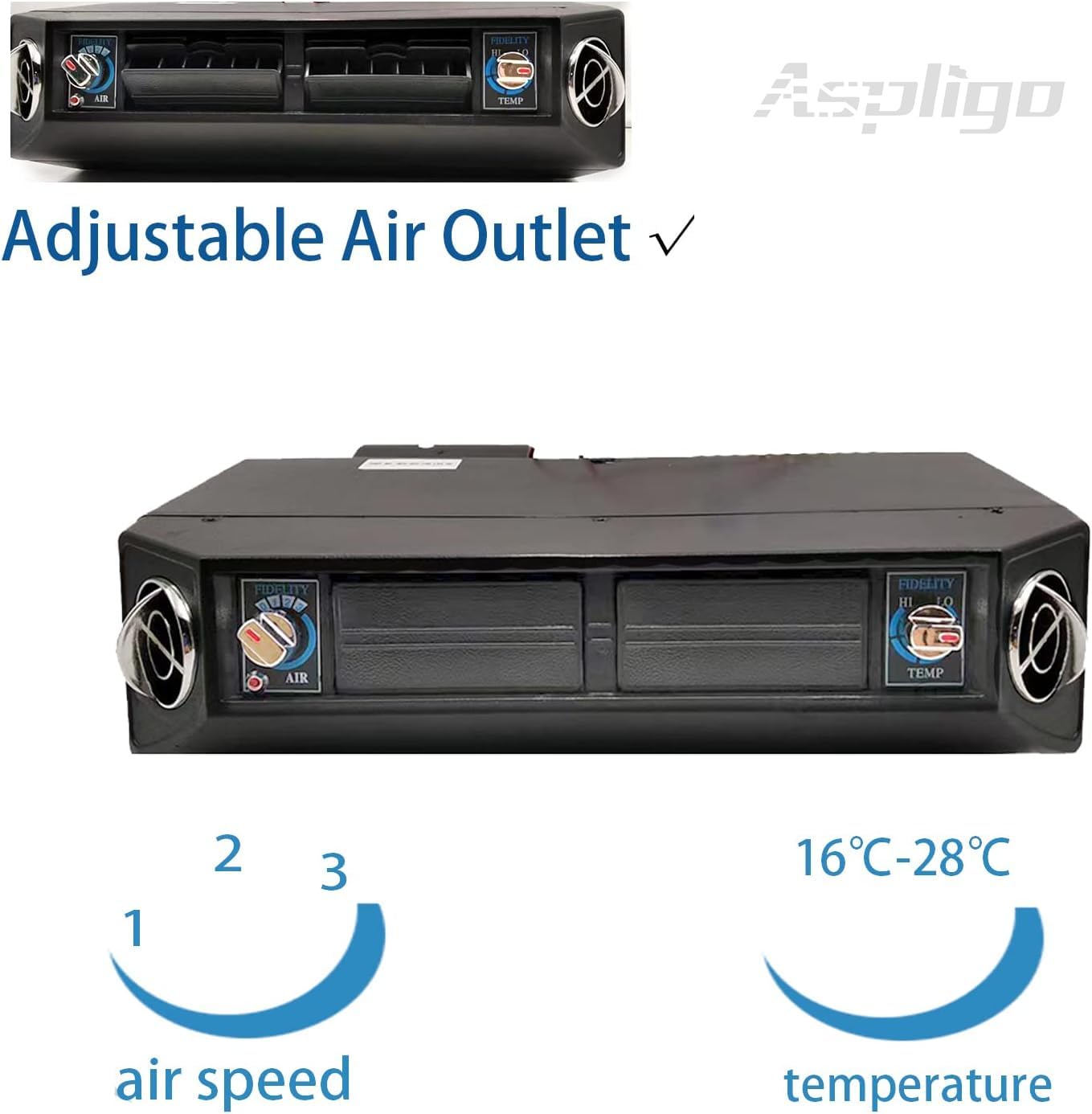 Gouku 12 V Universal A/C Kit System,New Energy 100% Electric Rv Truck Camper Van Automotive Under Dash Air Conditioner 10000 Btu For Truck, Semi Trucks, Rv,Van Ac