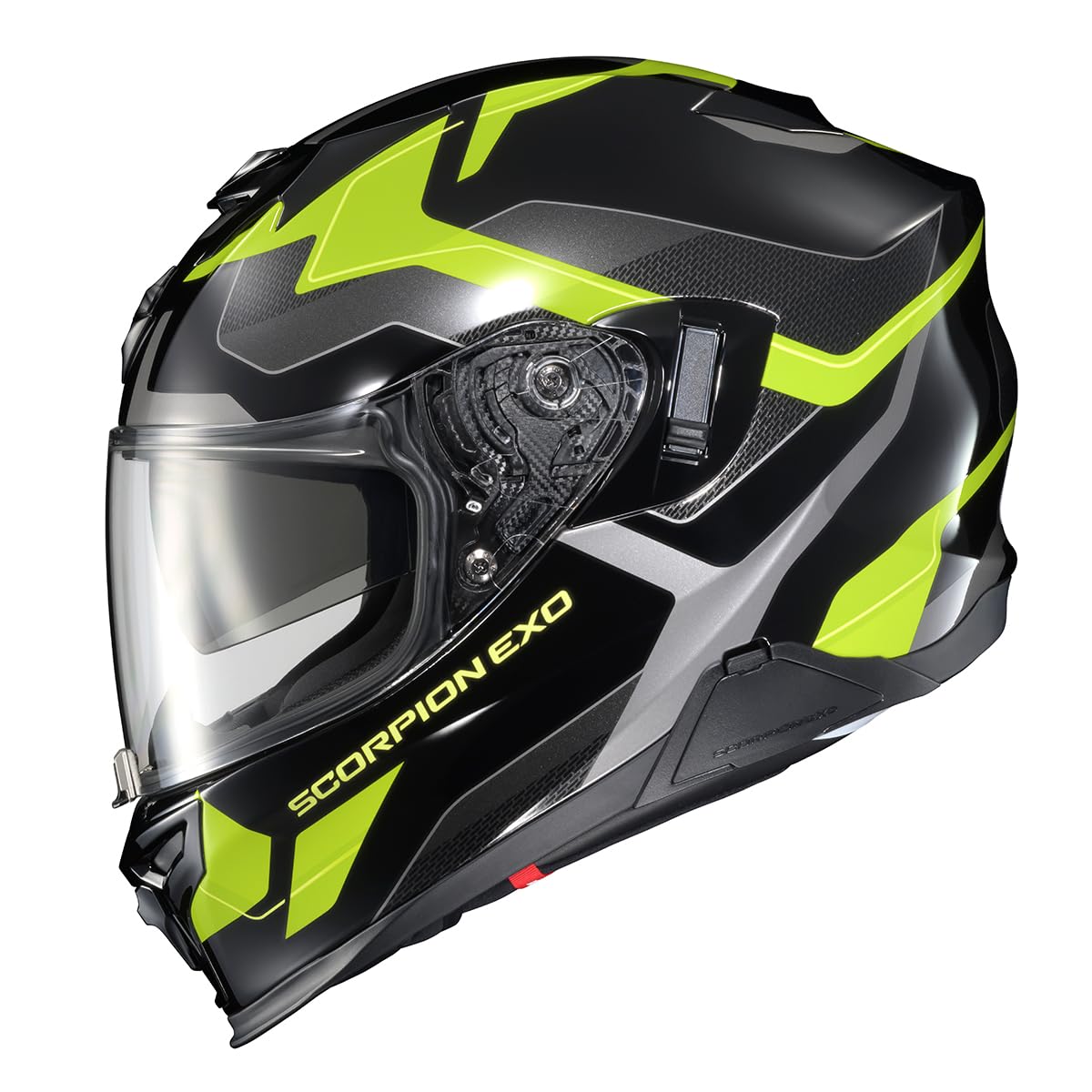 Scorpionexo T520 Full Face Dual Sport Motorcycle Helmet With Bluetooth Ready Speaker Pockets Dot Ece Approved Zuse (Black/Hi-Viz