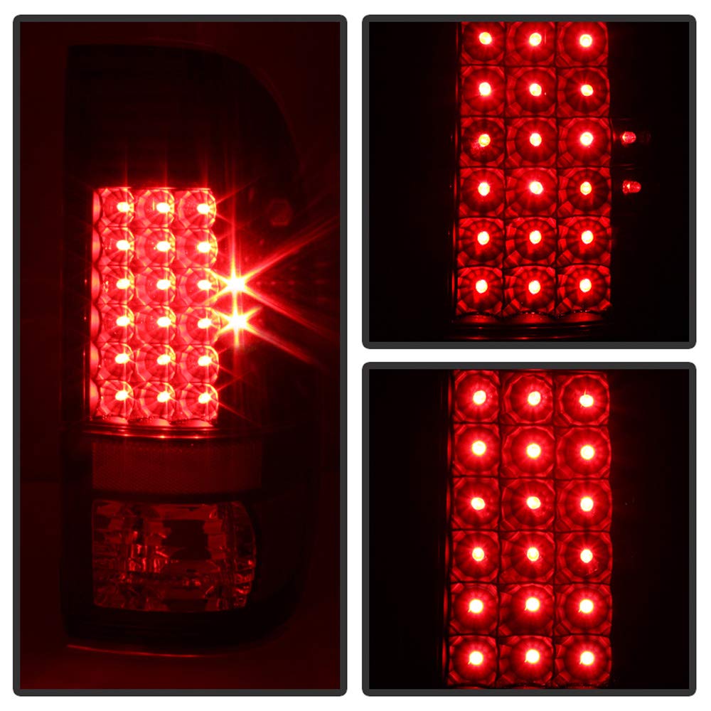 Acanii - For Blk 1997-2003 Ford F150 1999-2007 F250 F350 F450 Superduty Led Tail Lights Lamps