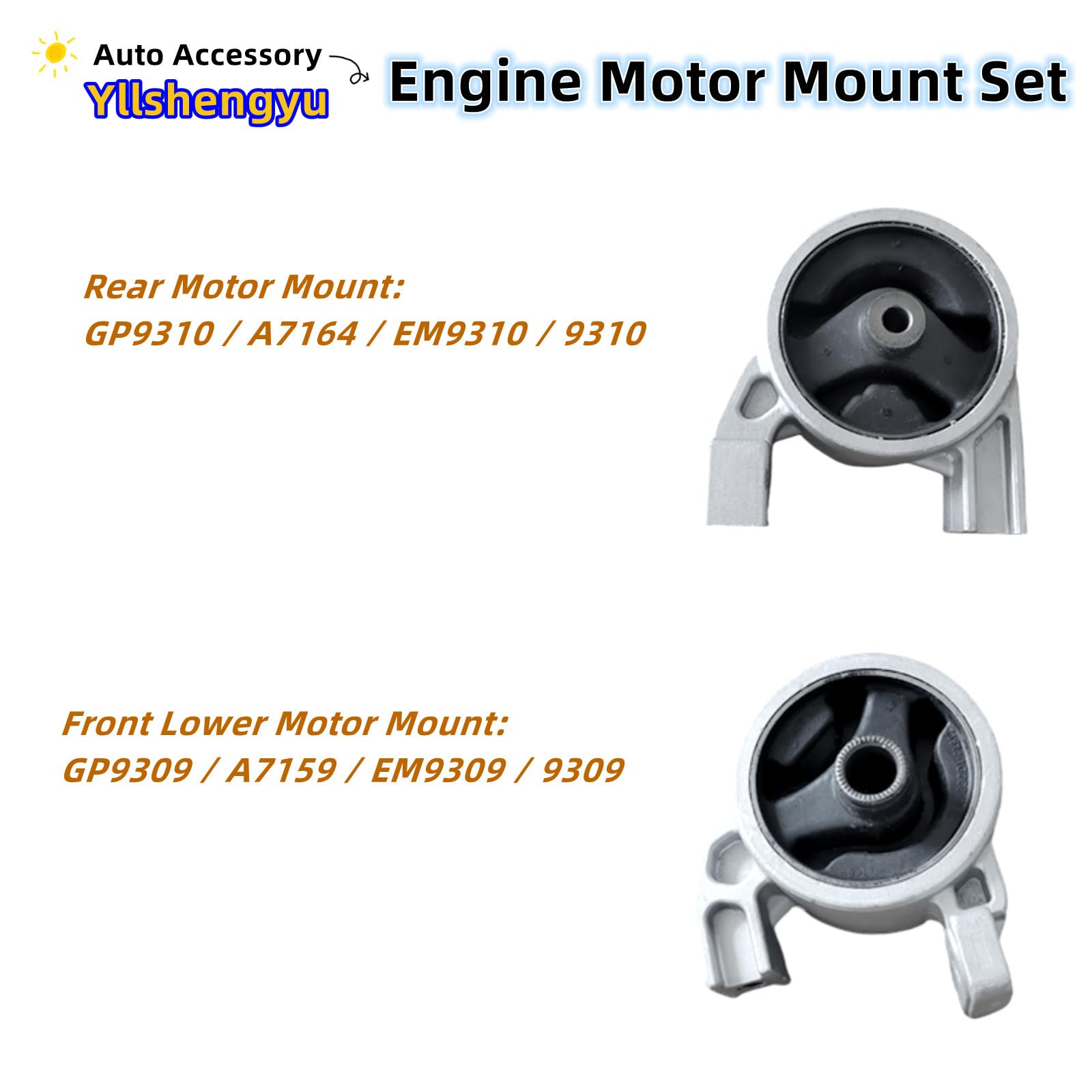 Engine Motor Transmission Mount Set 4Pcs Compatible With Accent/Rio/Rio5 2006 2007 2008 2009 2010 2011 L4 1.6L Dohc Replacement