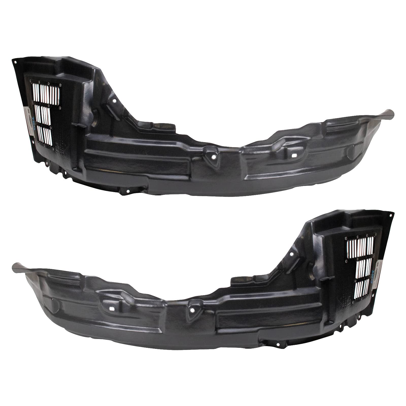 Trq Inner Fender Liner Set Compatible With 2010-2015 Mitsubishi Lancer Mi1248125 Mi1249131