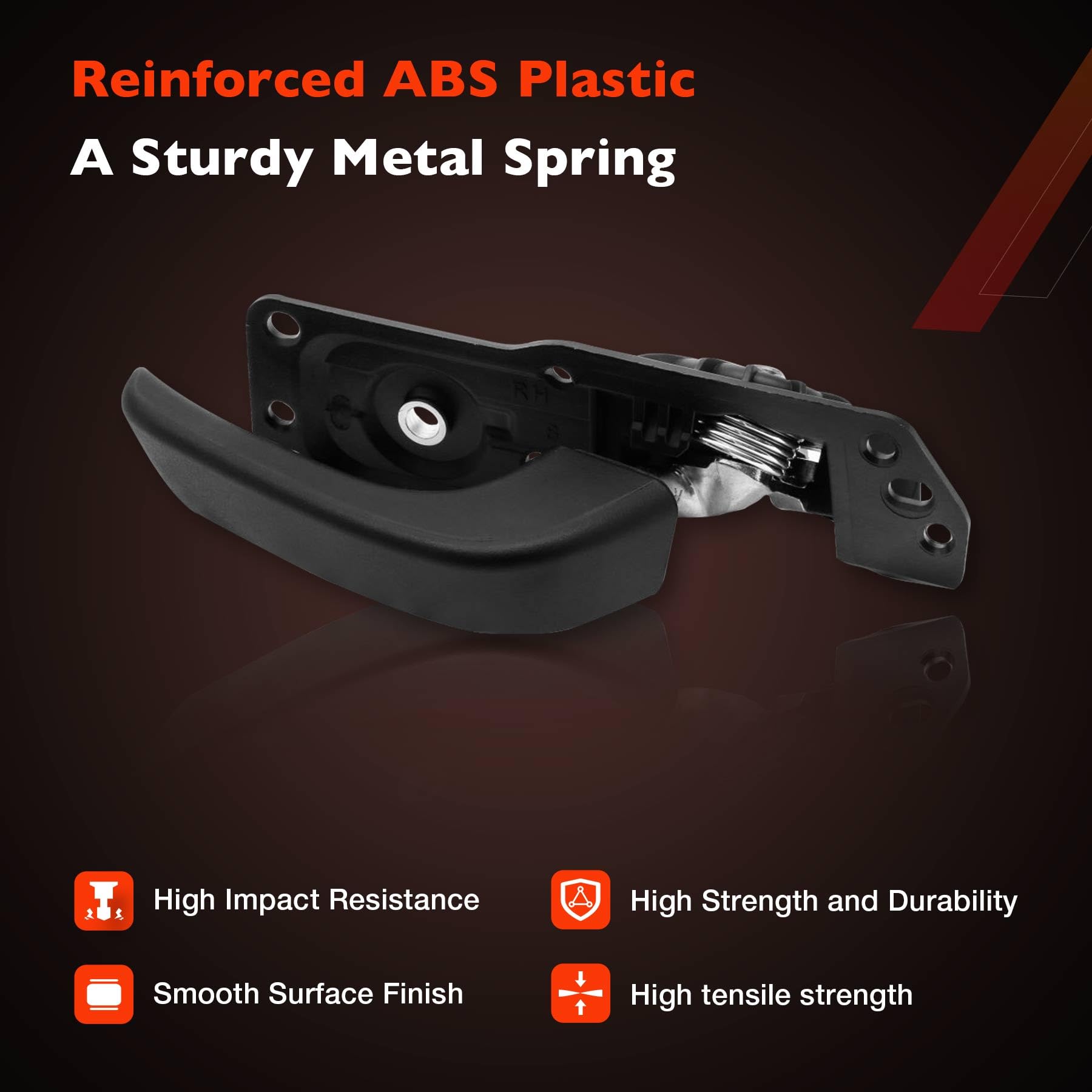 Atracypart Interior Door Handle Kit Front Rear Right Passenger Side | For 2007-2014 Chevy Silverado Tahoe Suburban Avalanche, Gm